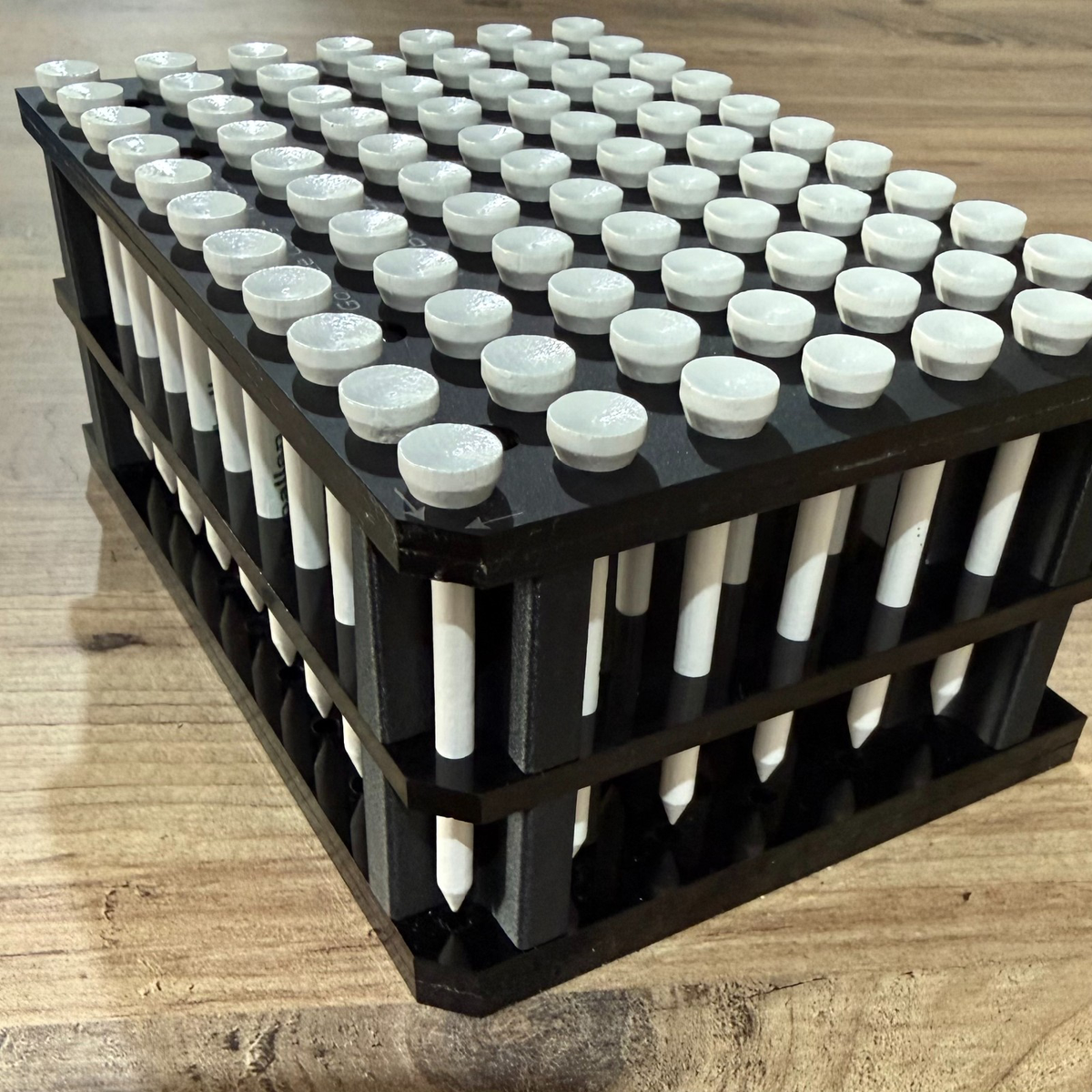 Wooden Golf Tee Cup (Top) Printing Jig for a Roland LEF-200 Flatbed Printer (xx Spaces)