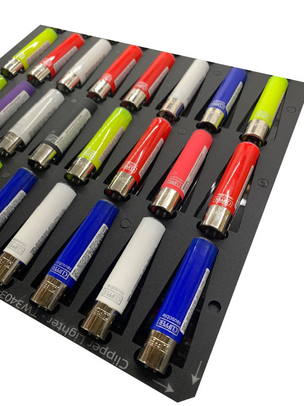 Classic Large Clipper Lighter (Front+Sides) Jig for Roland LEF-12 flatbed printers (24 spaces)