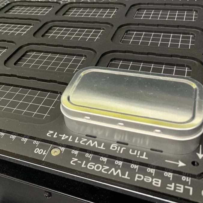 Tin Jig 'Tinware T2105' - 56mm x 94mm for Mimaki UJF-3042 Flatbed Printer (XX Spaces)