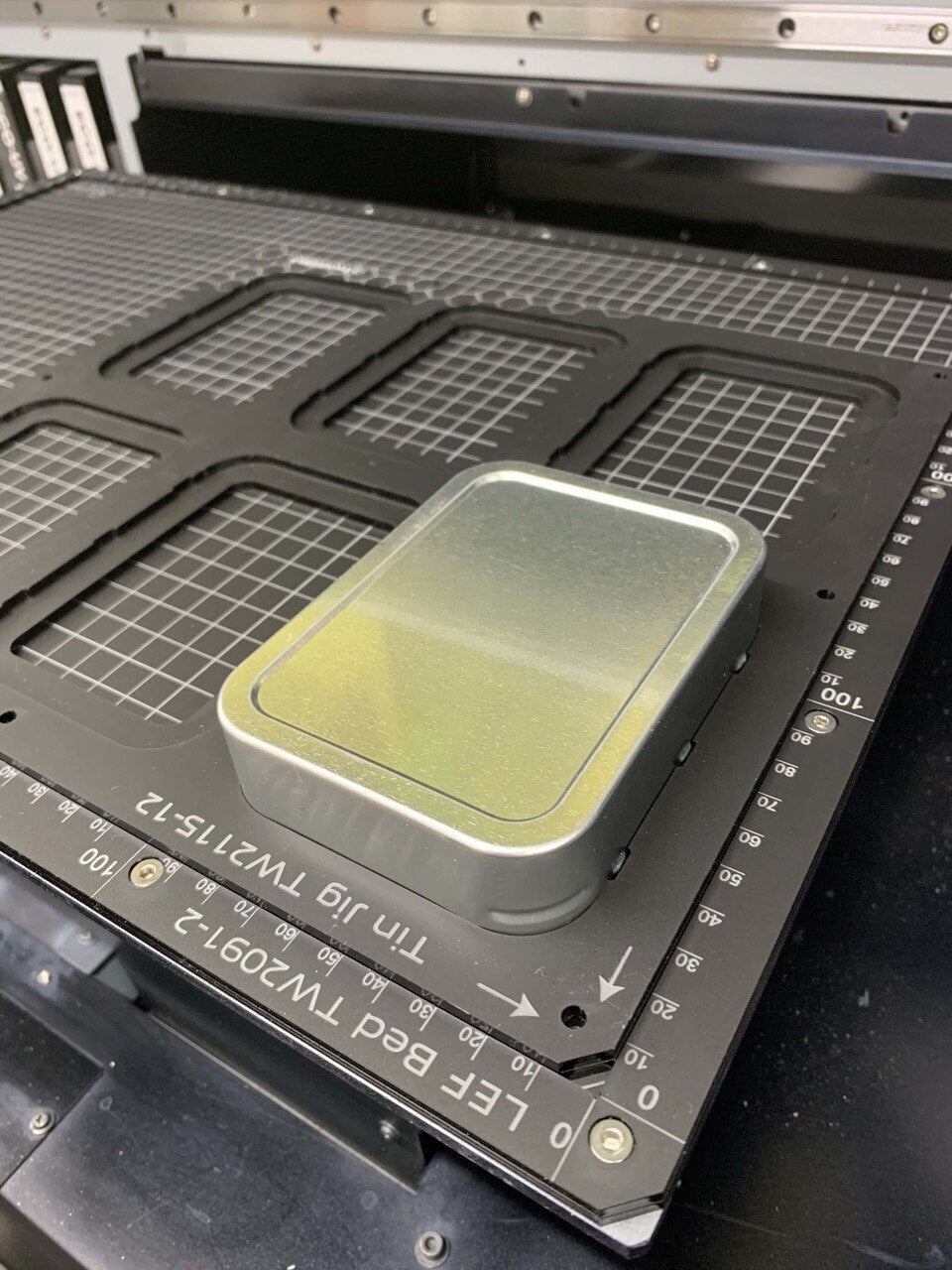 Tin Jig 'Tinware T2108' - 81mm x 110mm for Epson SC-V1000 Flatbed Printer Series (TBA Spaces)