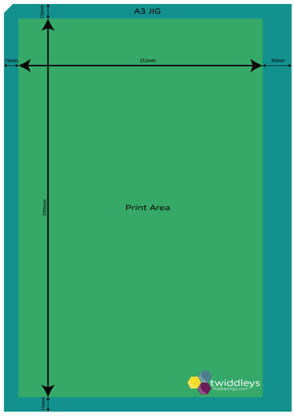 Printing Jig for 80mm Heart Blanks - A3 Flatbed Printers (15 Spaces)