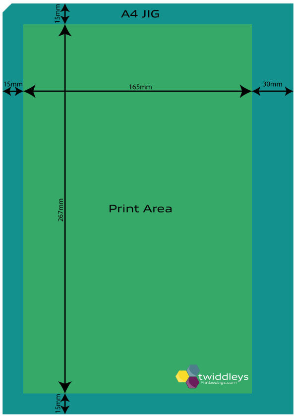 Printing Jig for 80mm Heart Blanks - A4 Flatbed Printers (6 Spaces)