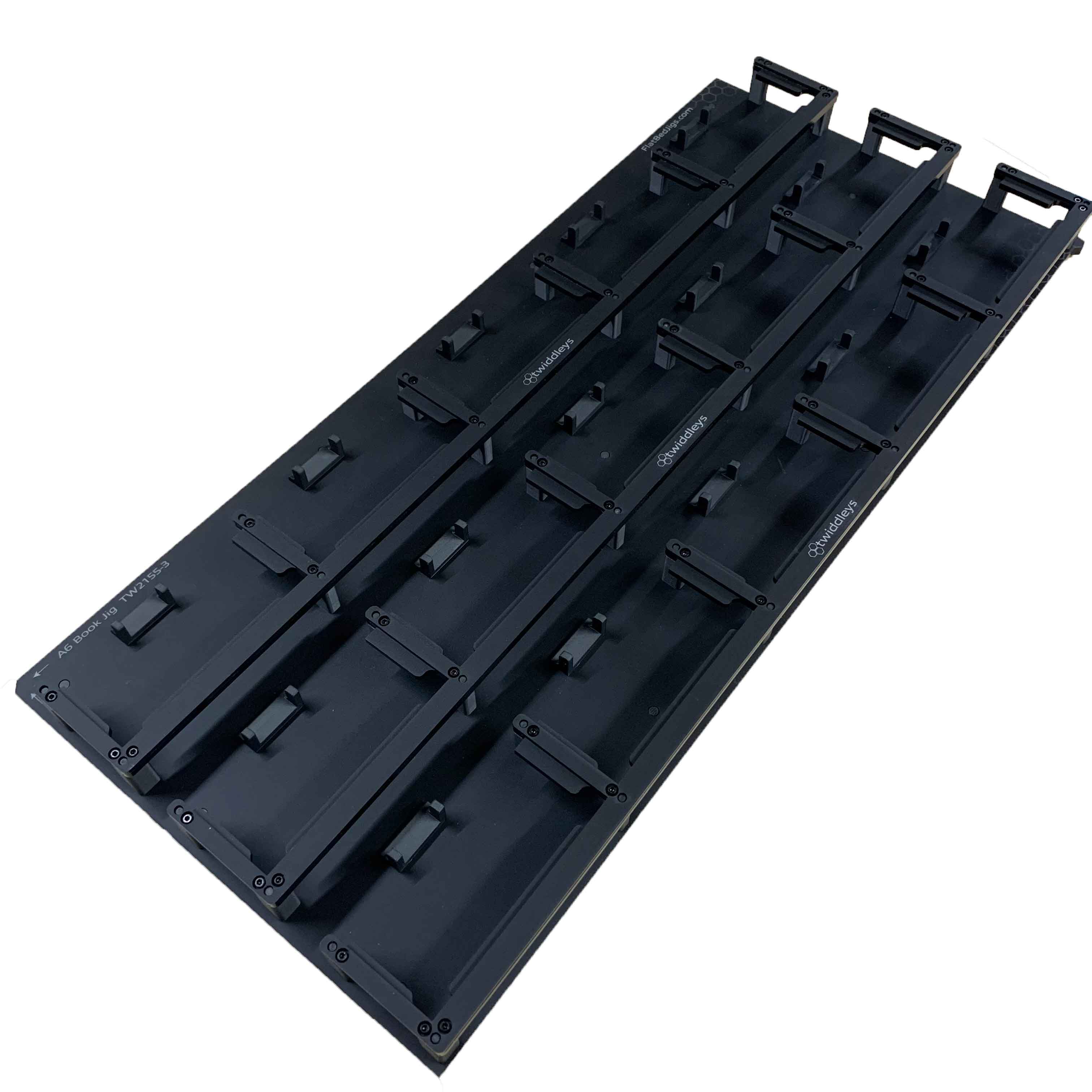 A6 Notebook Printing Jig for Roland LEF 300 Flatbed Printer (15 Spaces)