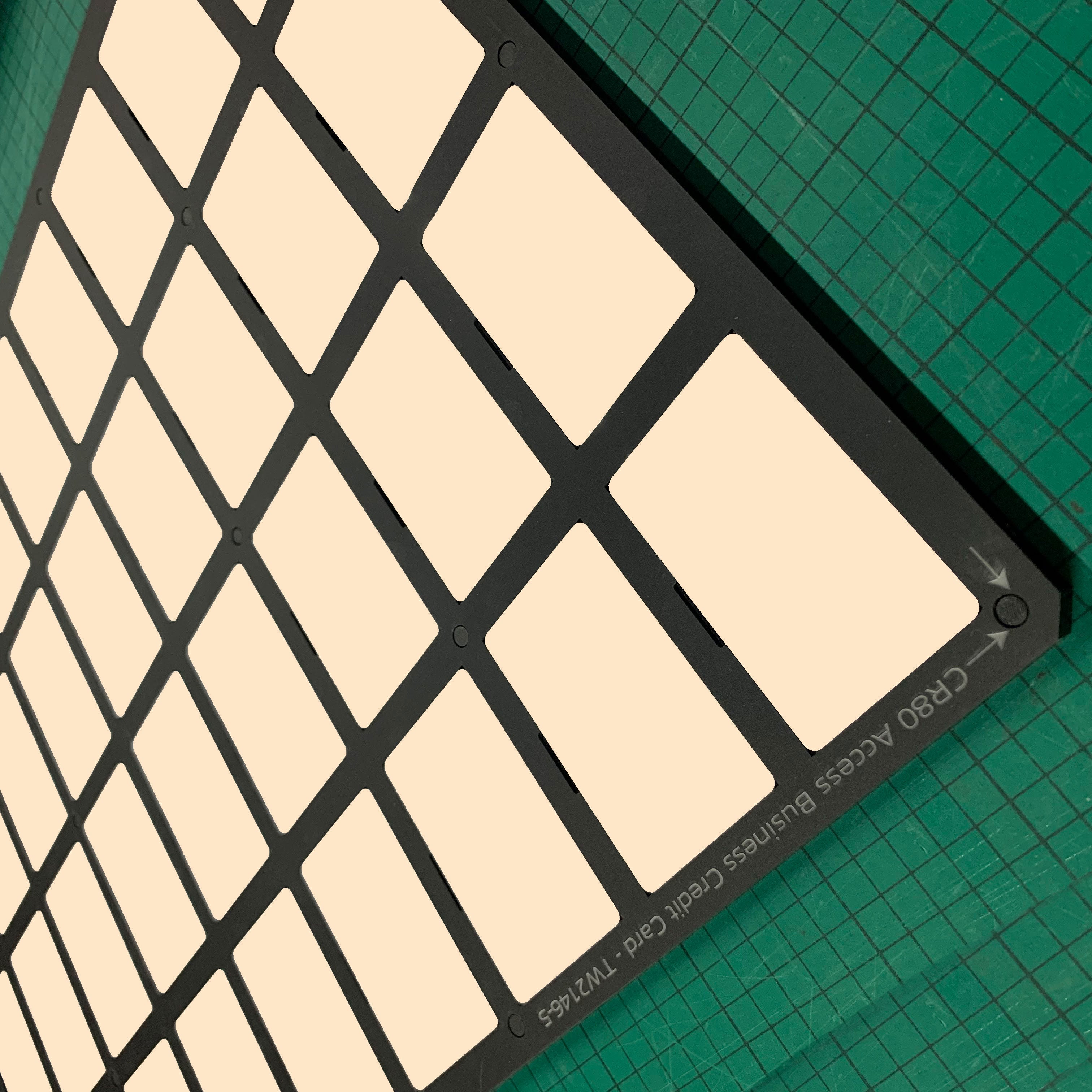 CR80 Business / Access Cards Printing Jig for Roland LEF 300 Flatbed Printer (40 Spaces)