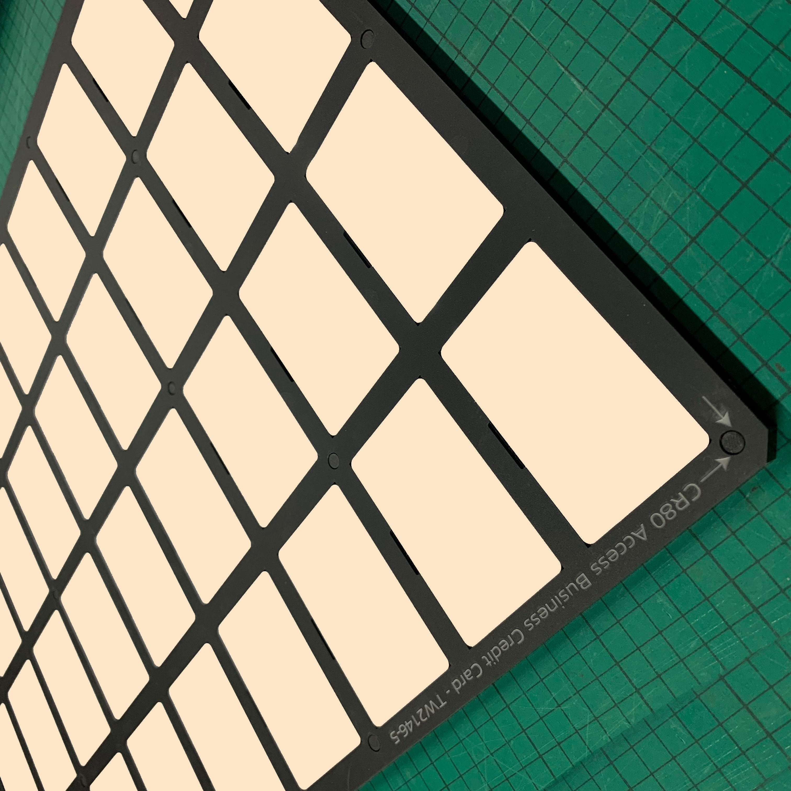 CR80 Business / Access Cards Printing Jig for Roland BD-8 Flatbed Printer (4 Spaces)