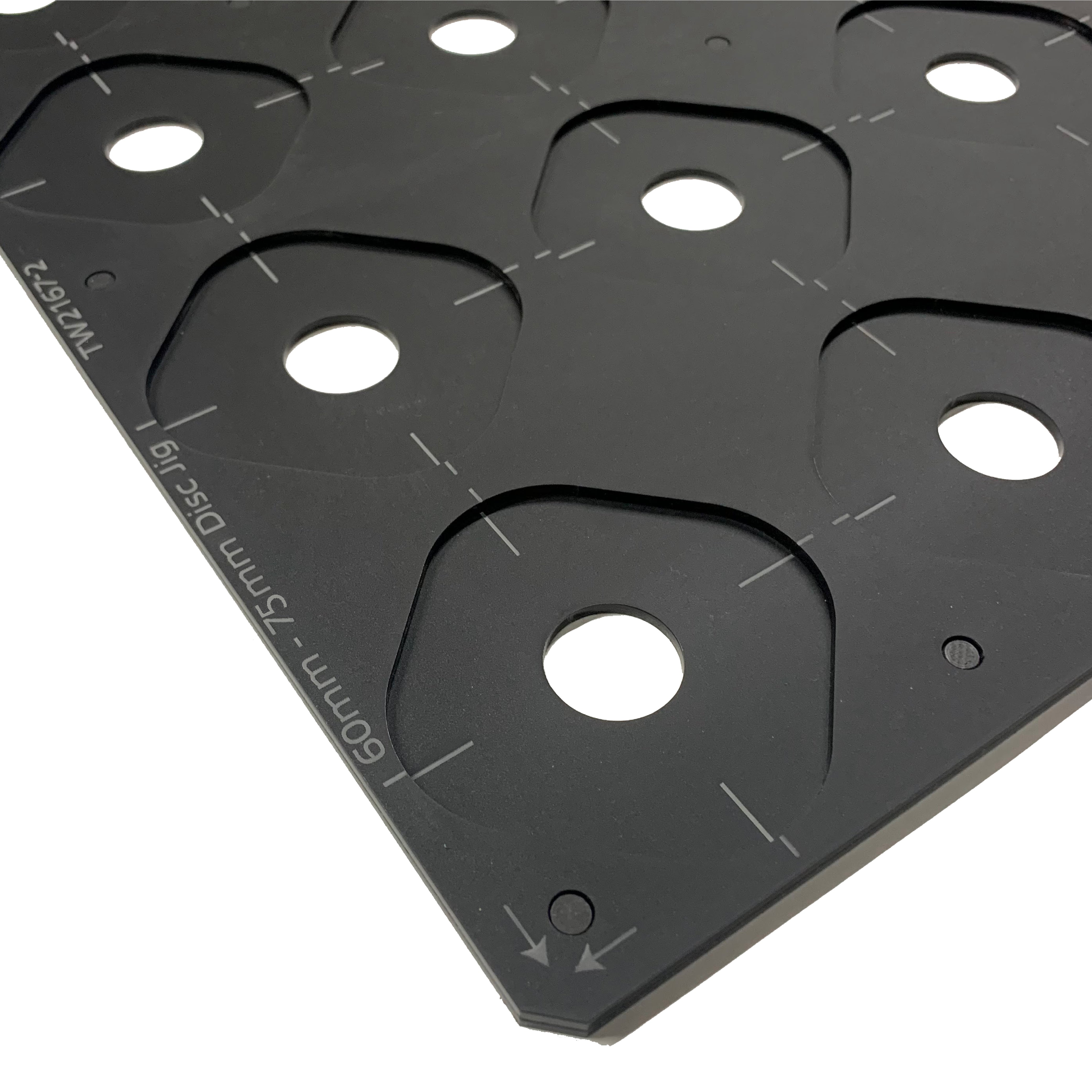 Ceramic Christmas Bauble Printing Jig for Roland MO-240 Flatbed Printer Series: 60mm - 77mm Circular Discs (TBA Spaces)