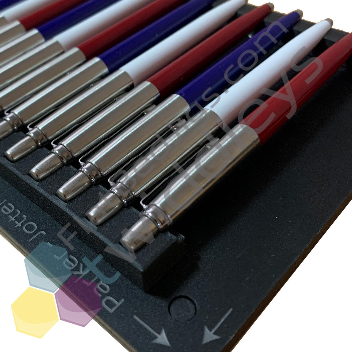 Parker Jotter Pen Jig for Roland LEF 20 / 200 Series Flatbed Printer (75 Spaces)