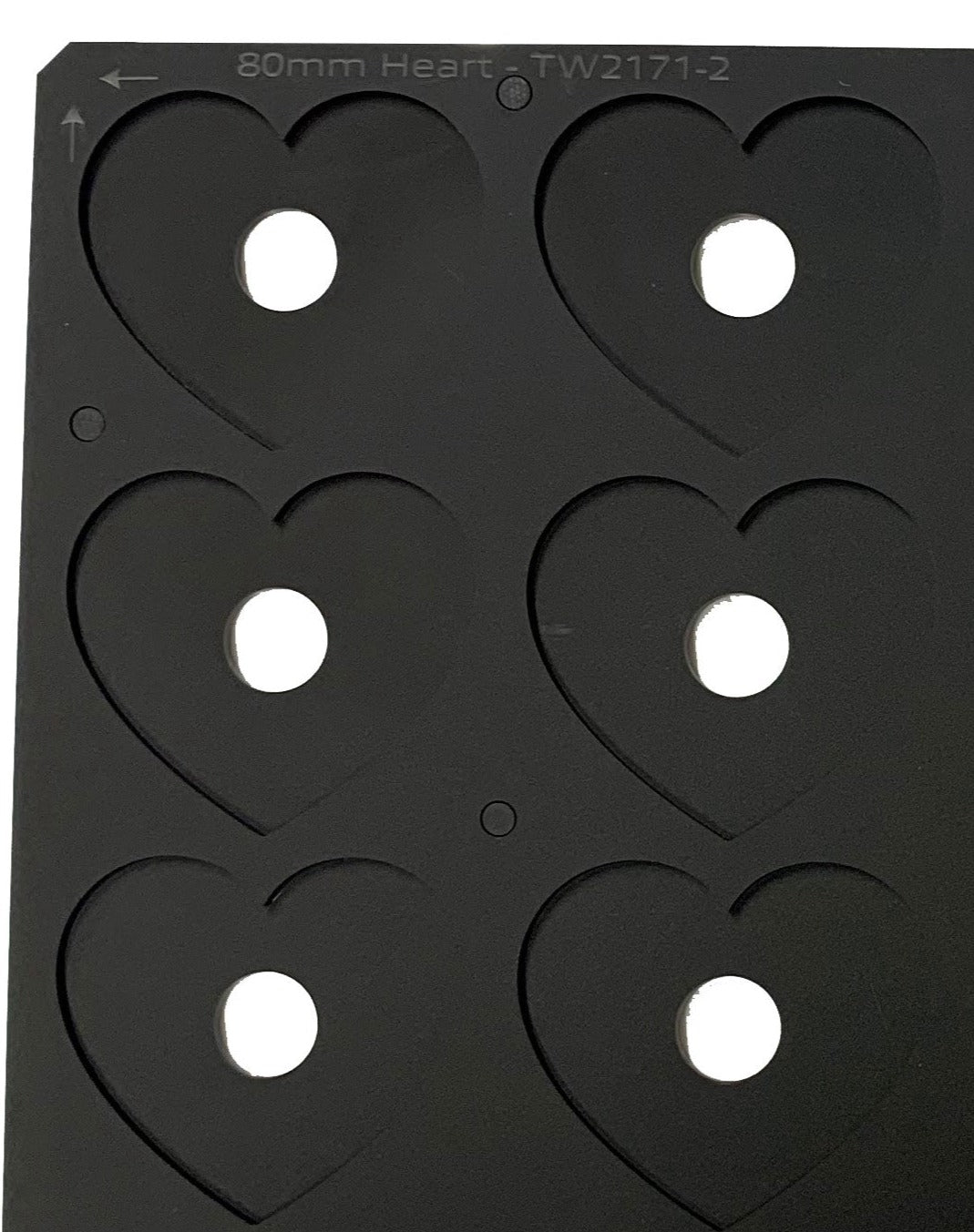 Printing Jig for 80mm Heart Blanks - A4 Flatbed Printers (6 Spaces)