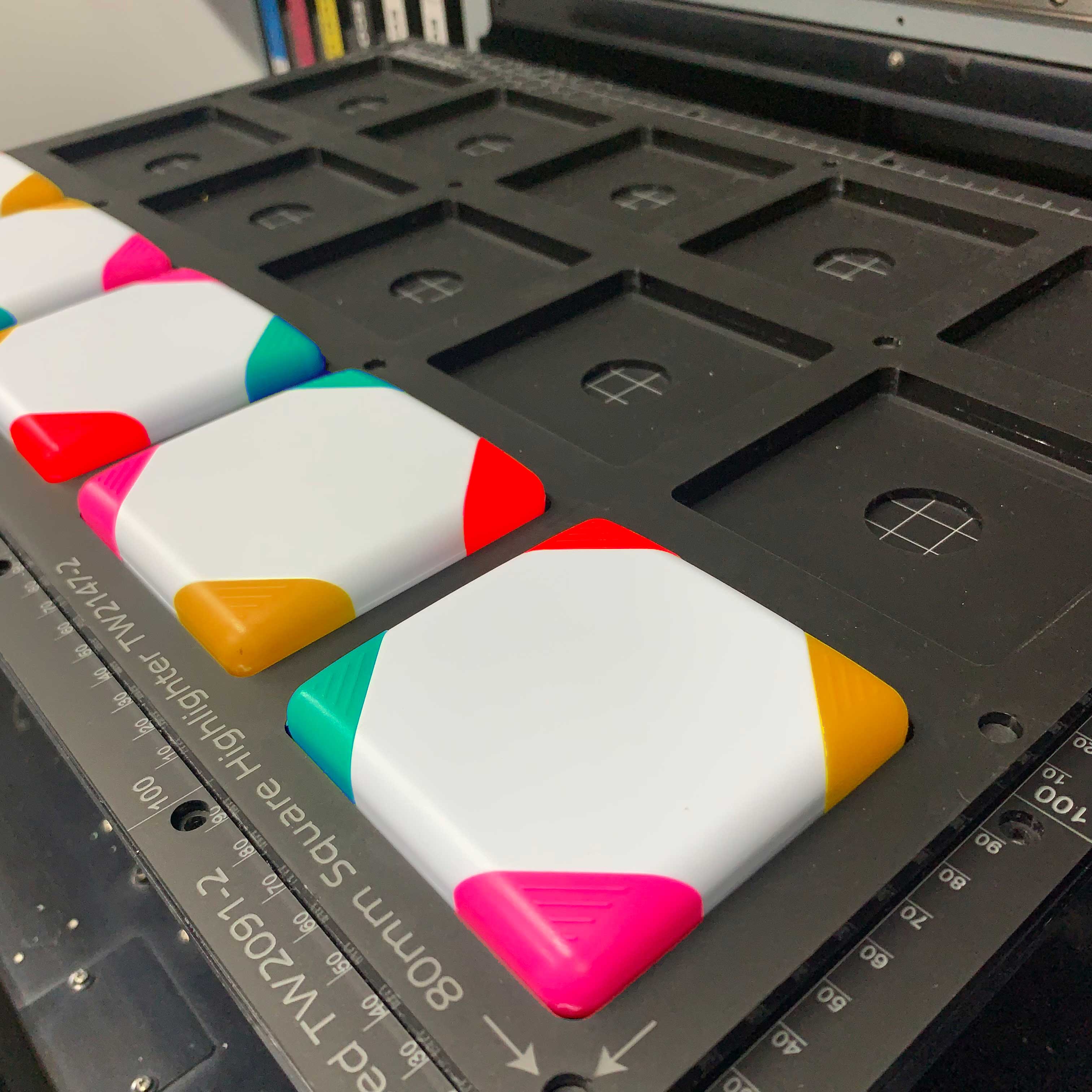 80mm Square Highlighter 8cm Highlighters Printing Jig for Roland MO-240 Flatbed Printer (XX Spaces)