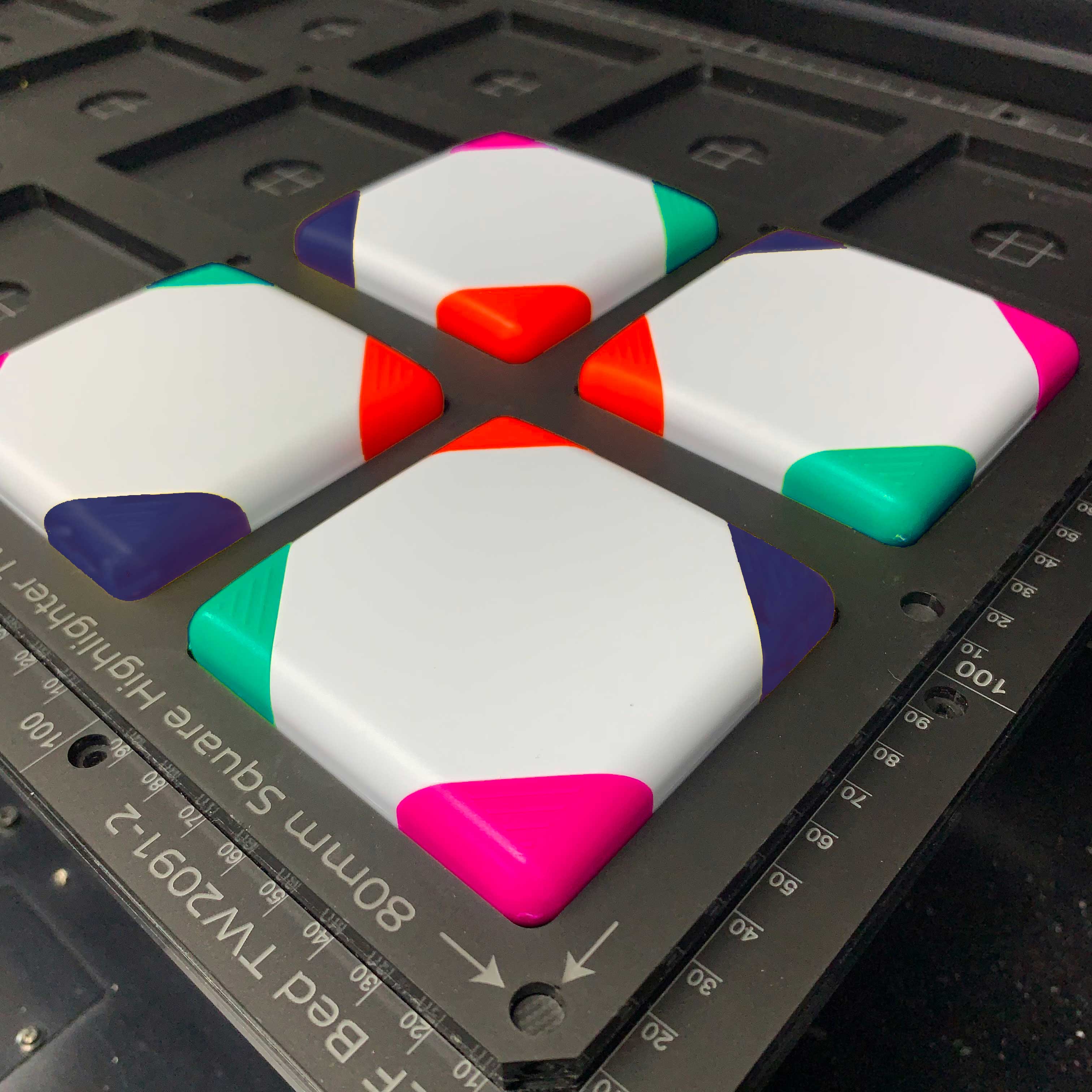 80mm Square Highlighter 8cm Highlighters Printing Jig for Mimaki UJF-7151 Flatbed Printer (xx Spaces)