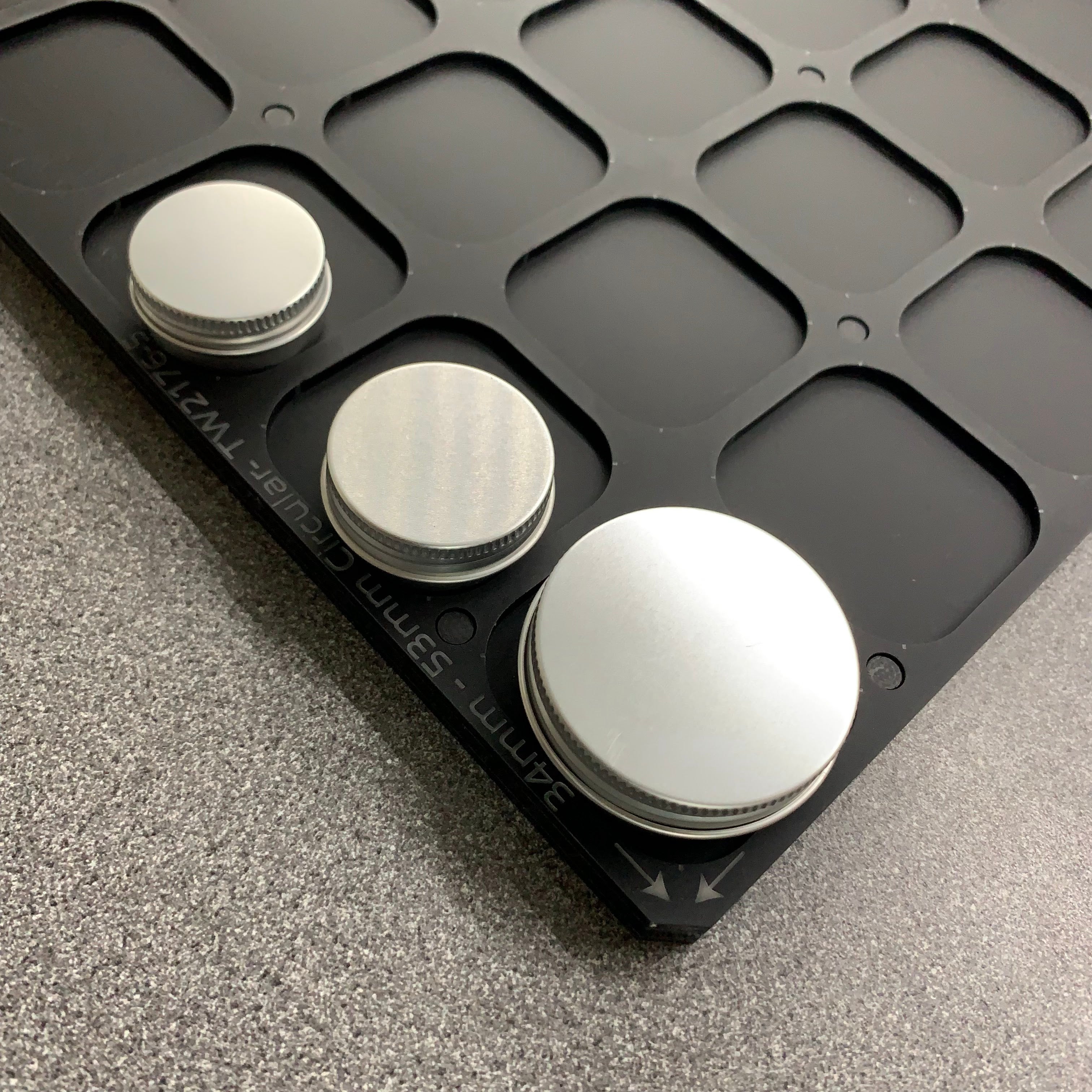 Round Object Printing Jig - 34mm - 53mm for Roland LEF 12 Flatbed Printer Series (20 Spaces)