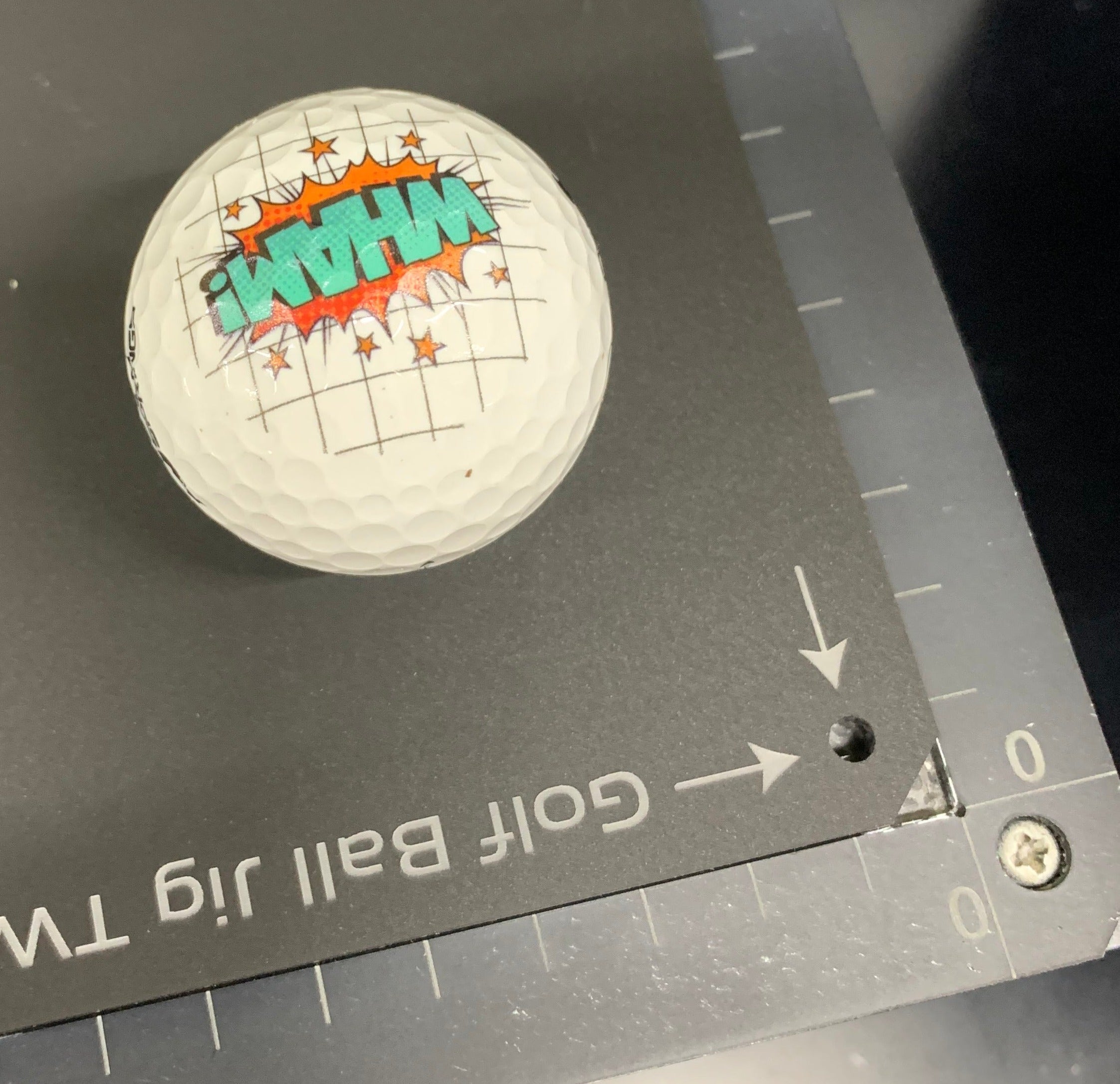 Golf Ball Printing Jig for Mutoh XPJ-461UF Flatbed Printer (xx Spaces)
