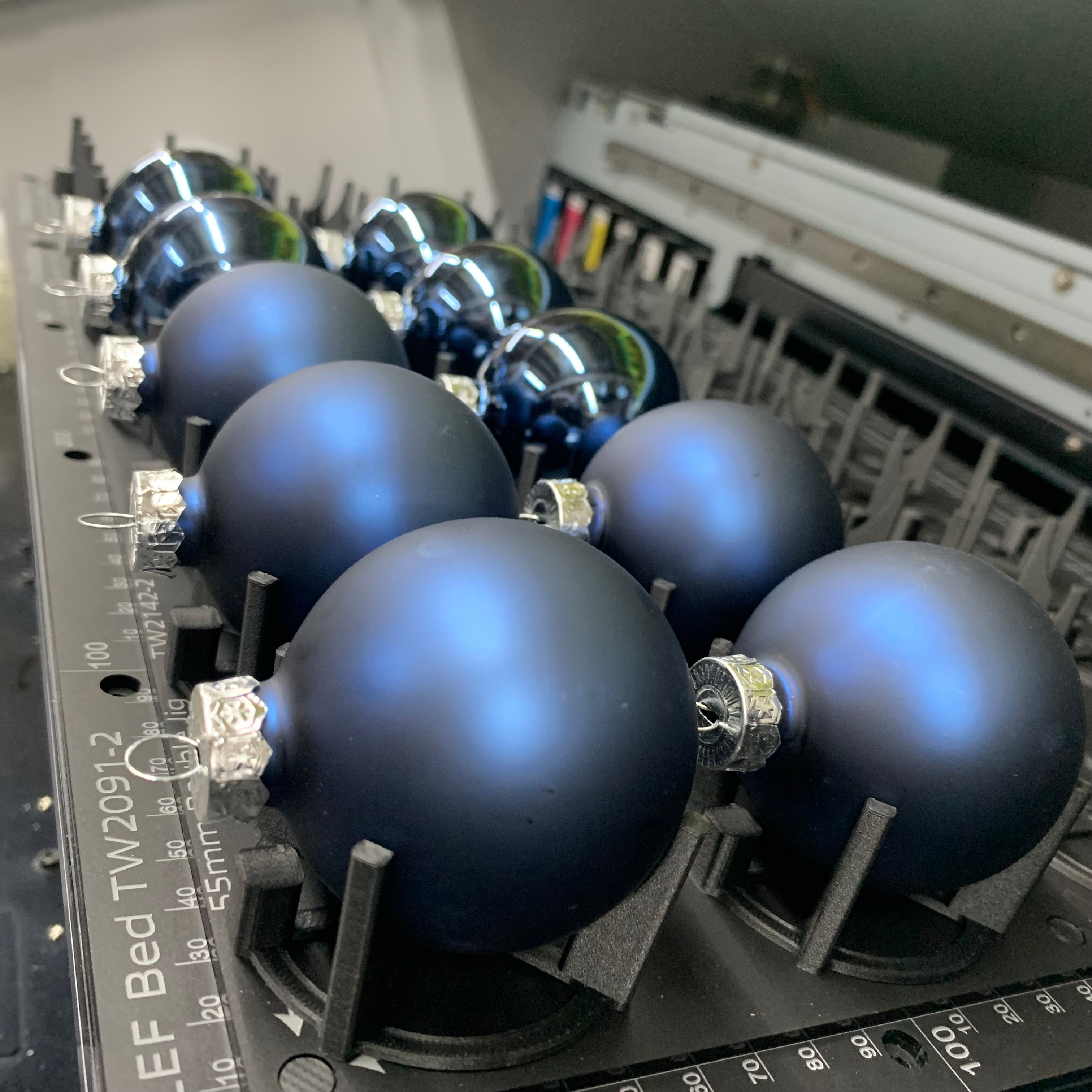 Bauble Printing Jig for Large Format Flatbed Printer Series: 58mm - 82mm Christmas Baubles (6 Sizes)
