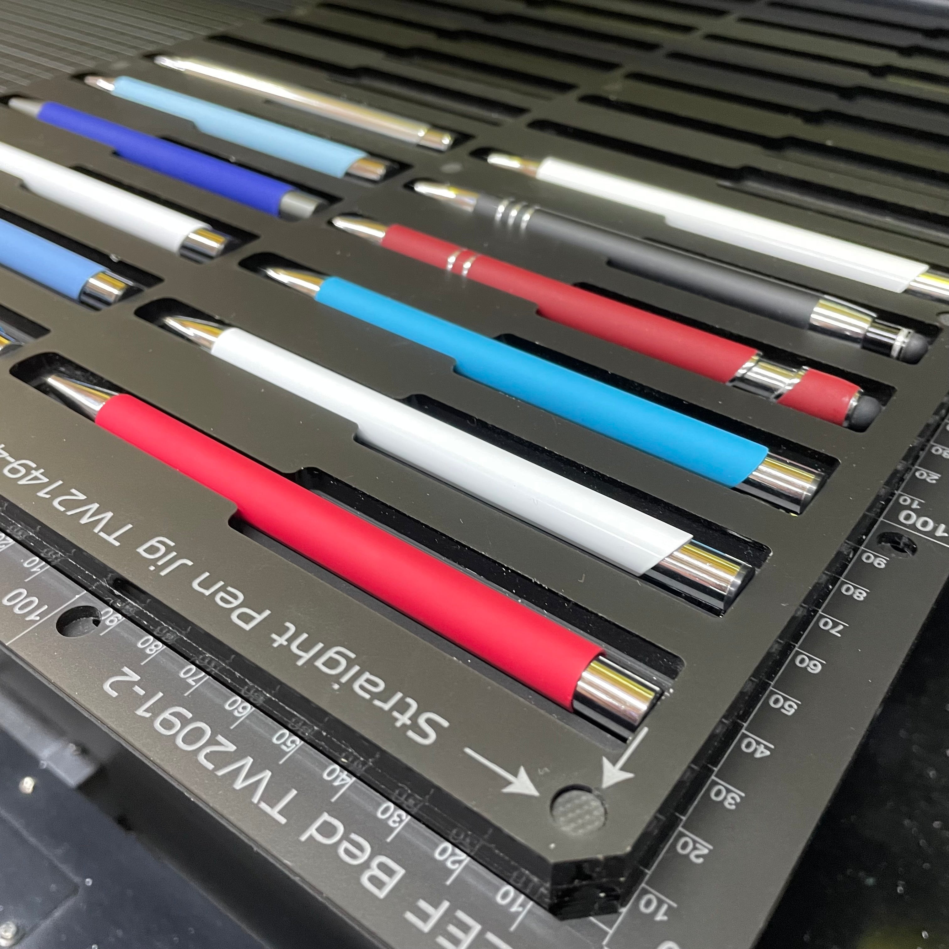 A3 Straight Edge Pen Printing Jig for A3 Flatbed Printers (Fits 18 Pens)
