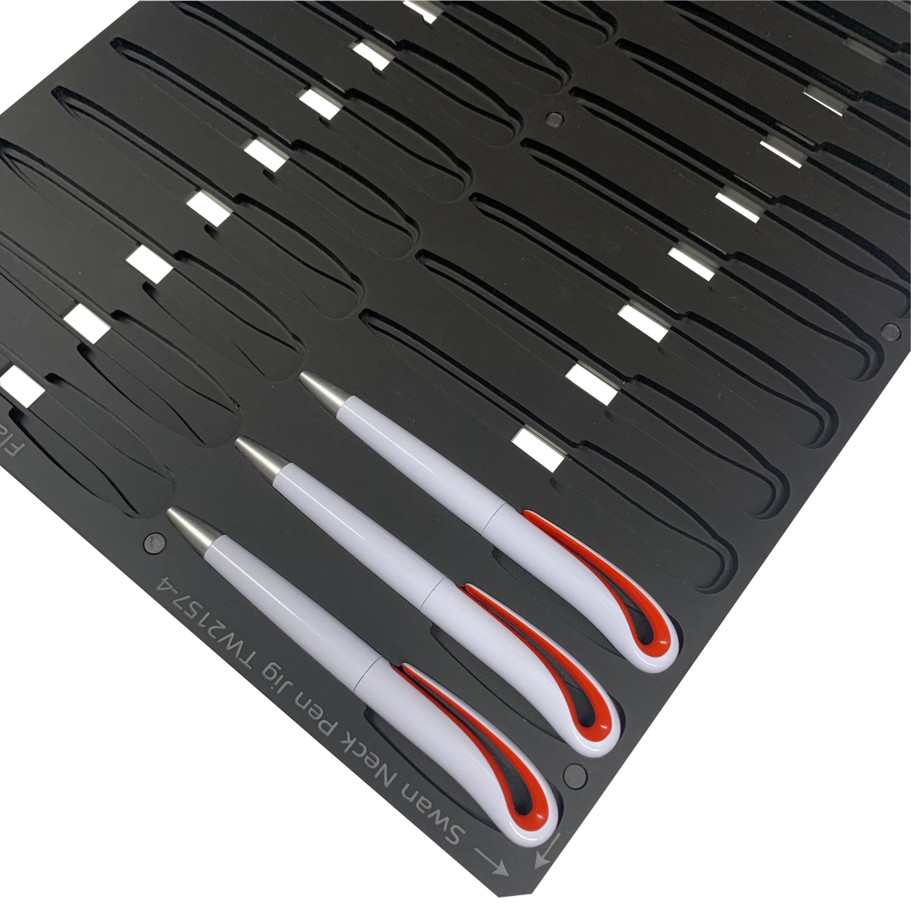 Swan Neck Pen Printing Jig for Roland LEF 300 Series Flatbed Printer (50 Spaces)