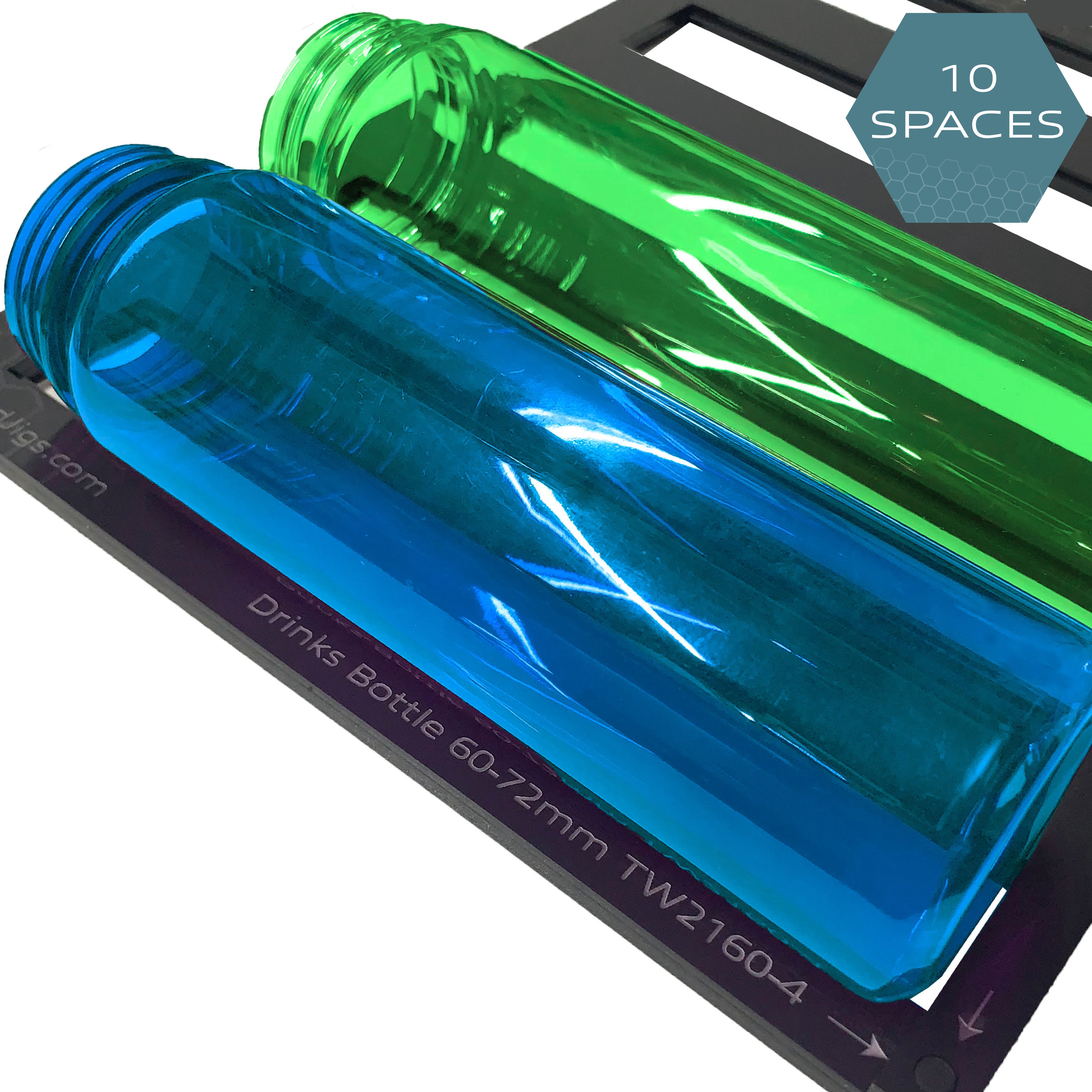 Plastic Drinks Bottle Jig for Printing Bottles - Mimaki UJF-6042 Flatbed Printer (10 Spaces)