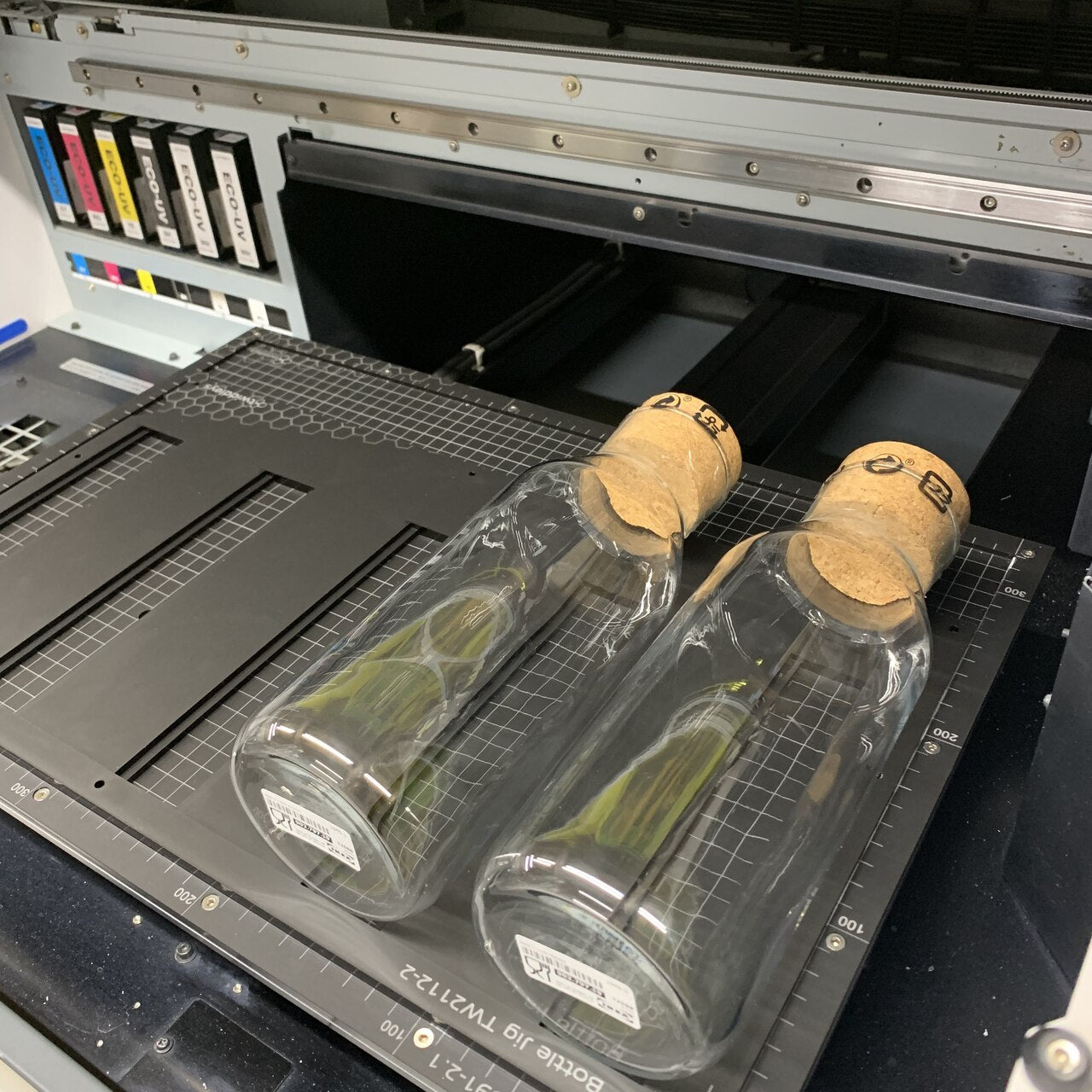 Corked Bottle Printing Jig Roland LEF 12 Flatbed Printer (3 Spaces)