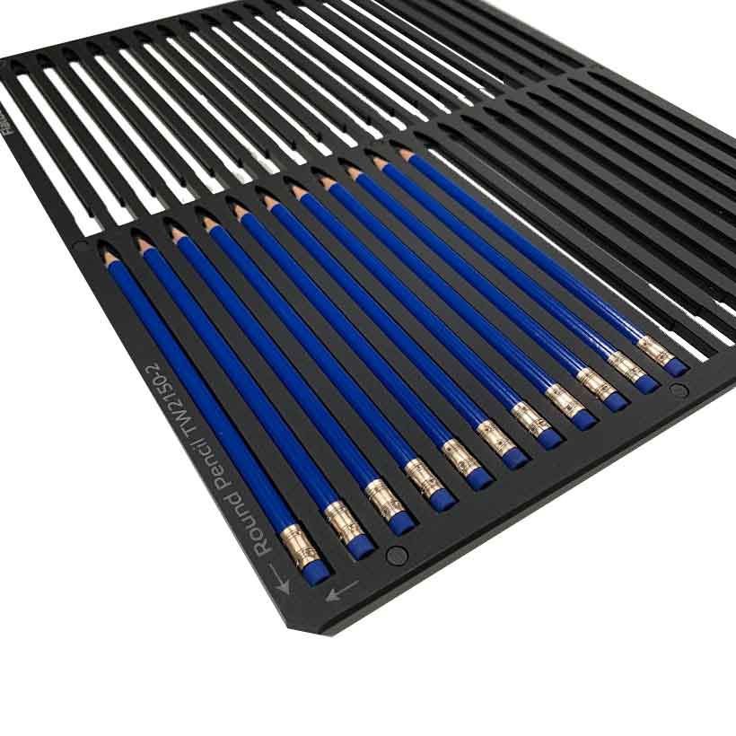 Round Pencil Printing Jig for Roland LEF 300 Flatbed Printer (60 Spaces)