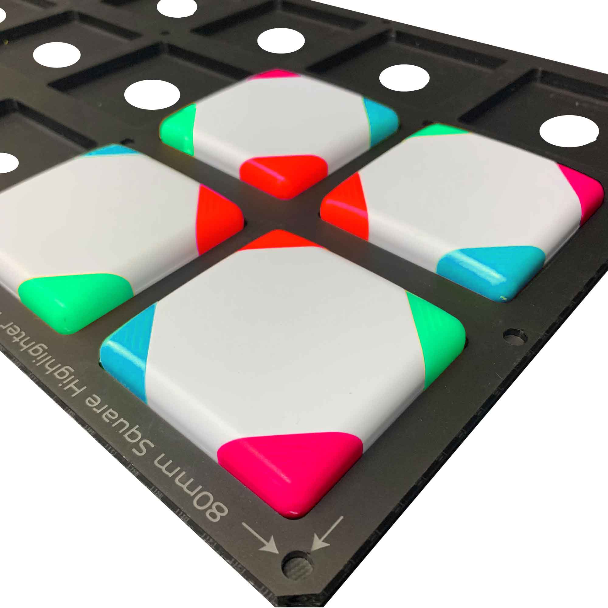 80mm Square Highlighter 8cm Highlighters Printing Jig for Mimaki UJF-7151 Flatbed Printer (xx Spaces)