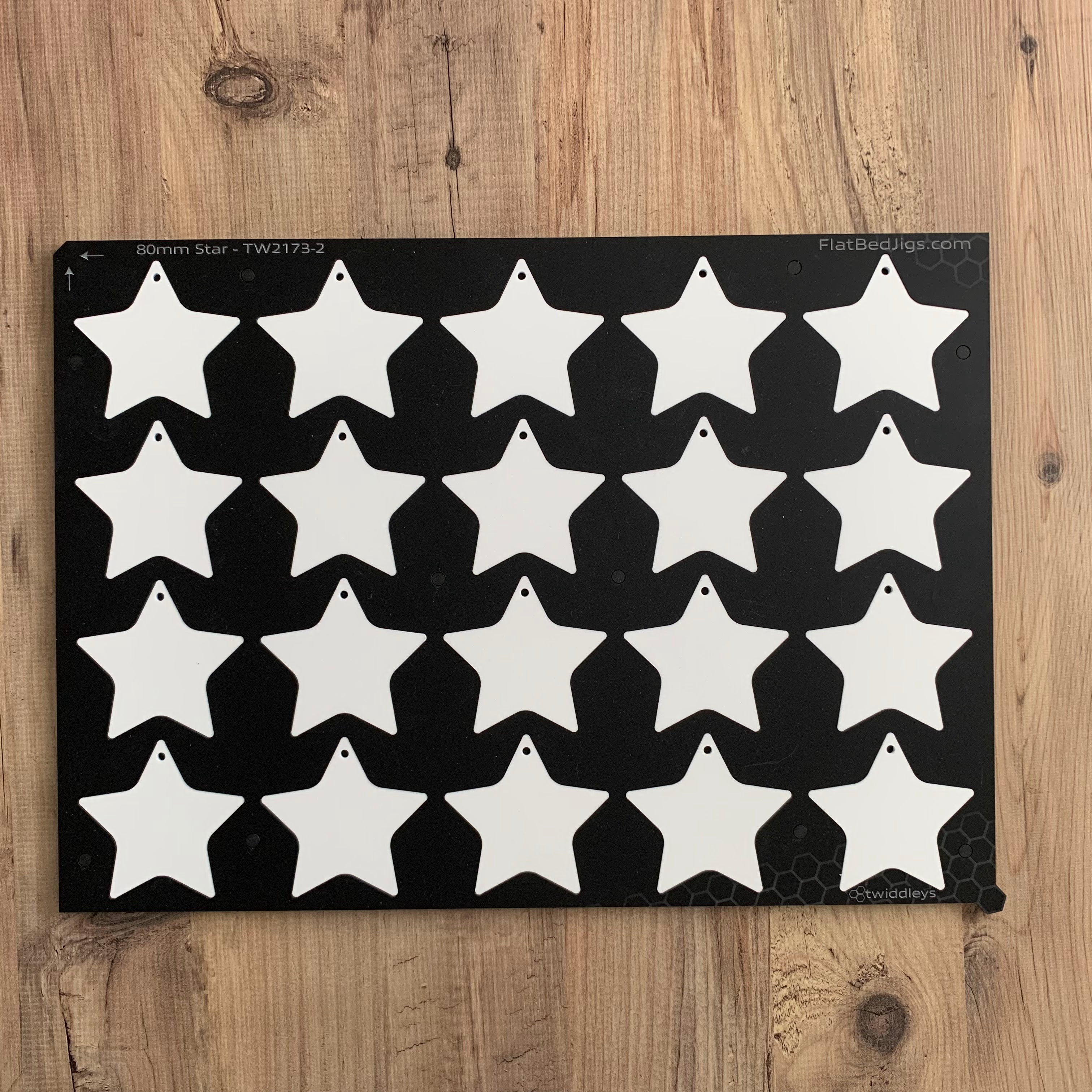 Printing Jig for 72mm Star Blanks - A4 Flatbed Printers (6 Spaces)