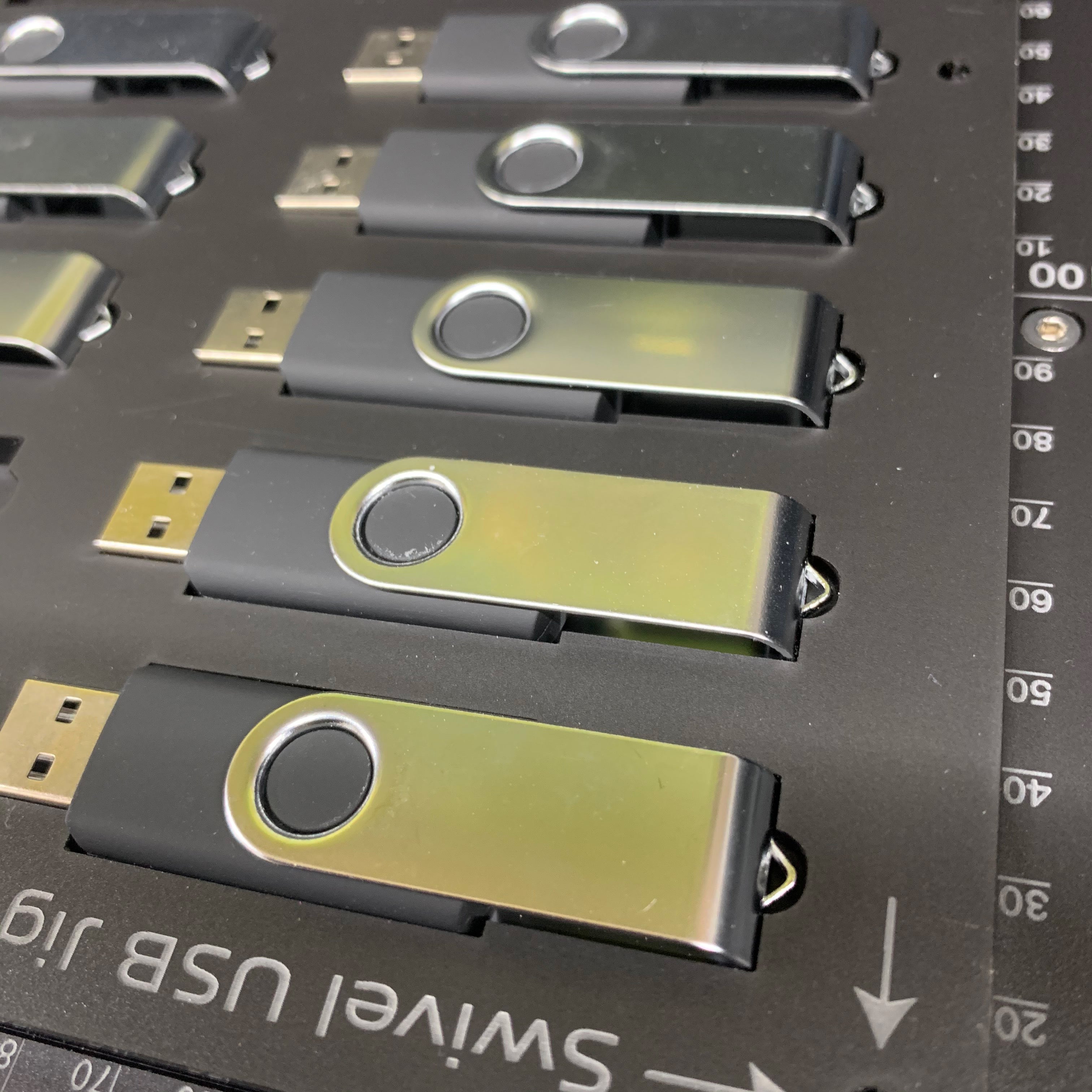 USB Swivel Memory Stick Jig for Roland LEF 200 Flatbed Printer Series (xx Spaces)