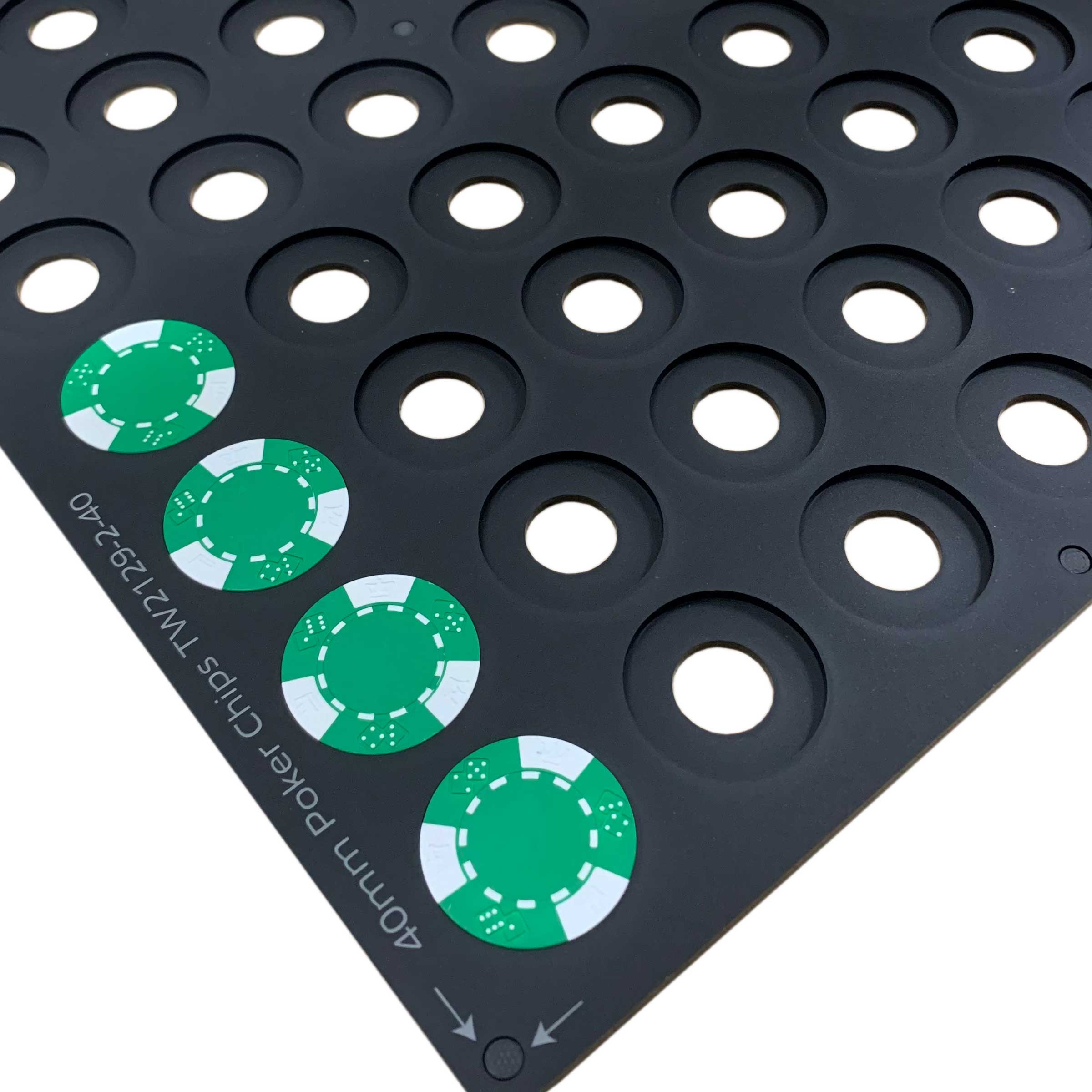 Poker Chip Printing Jig for 39mm / 40mm Poker Chips for Mimaki UJF-6042 Flatbed Printer (96 Spaces)