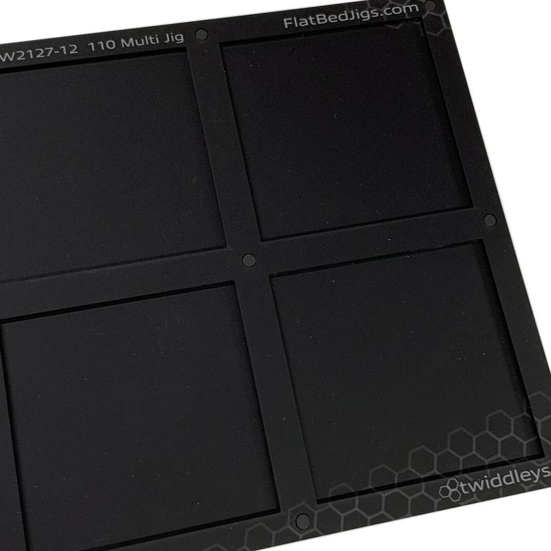 110mm / 11cm Square Printing Jig for Roland MO-240 Flatbed Printer (TBA Spaces)