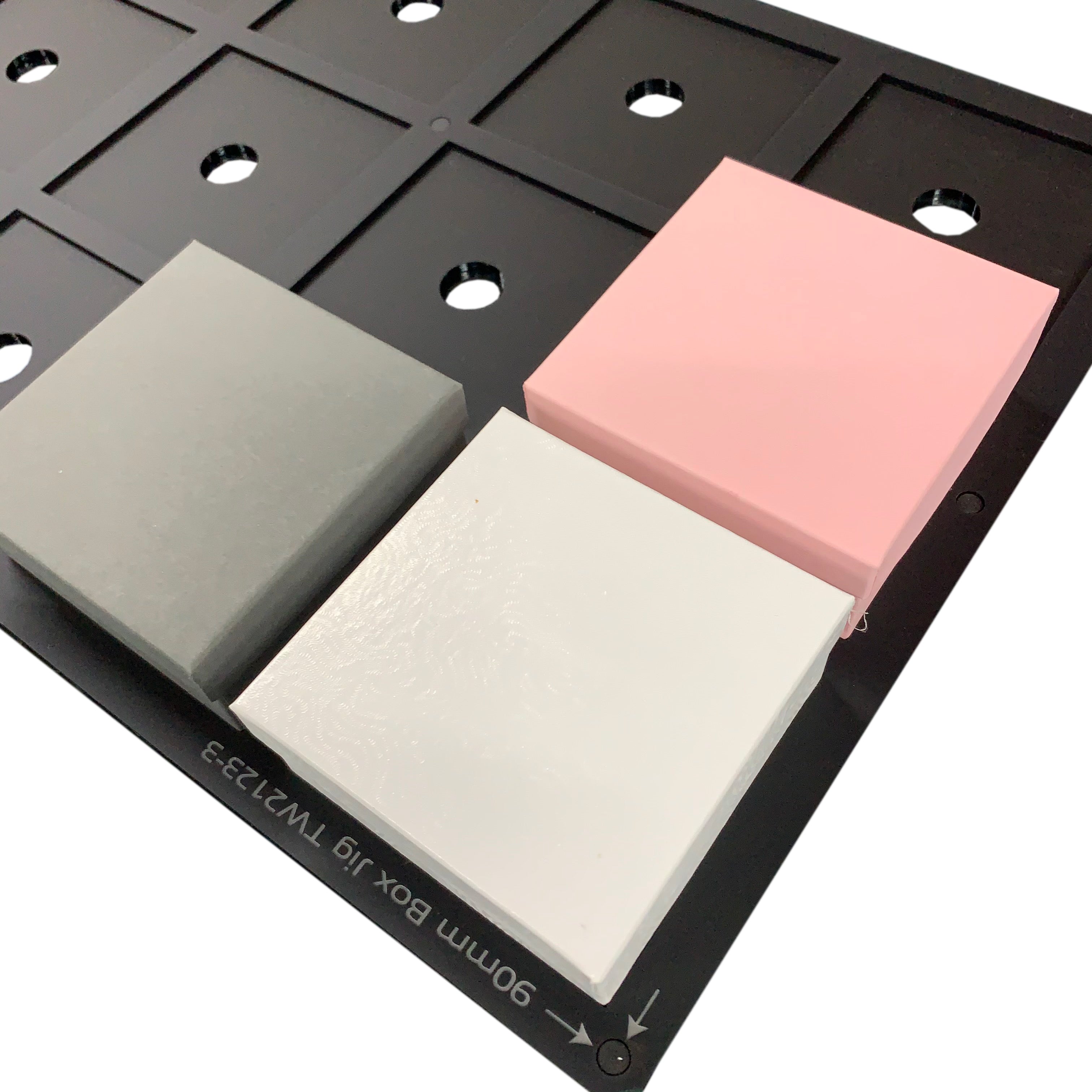 90mm / 9cm Square Box Jig for Mimaki UJF-7151 Flatbed Printer (xx Spaces)