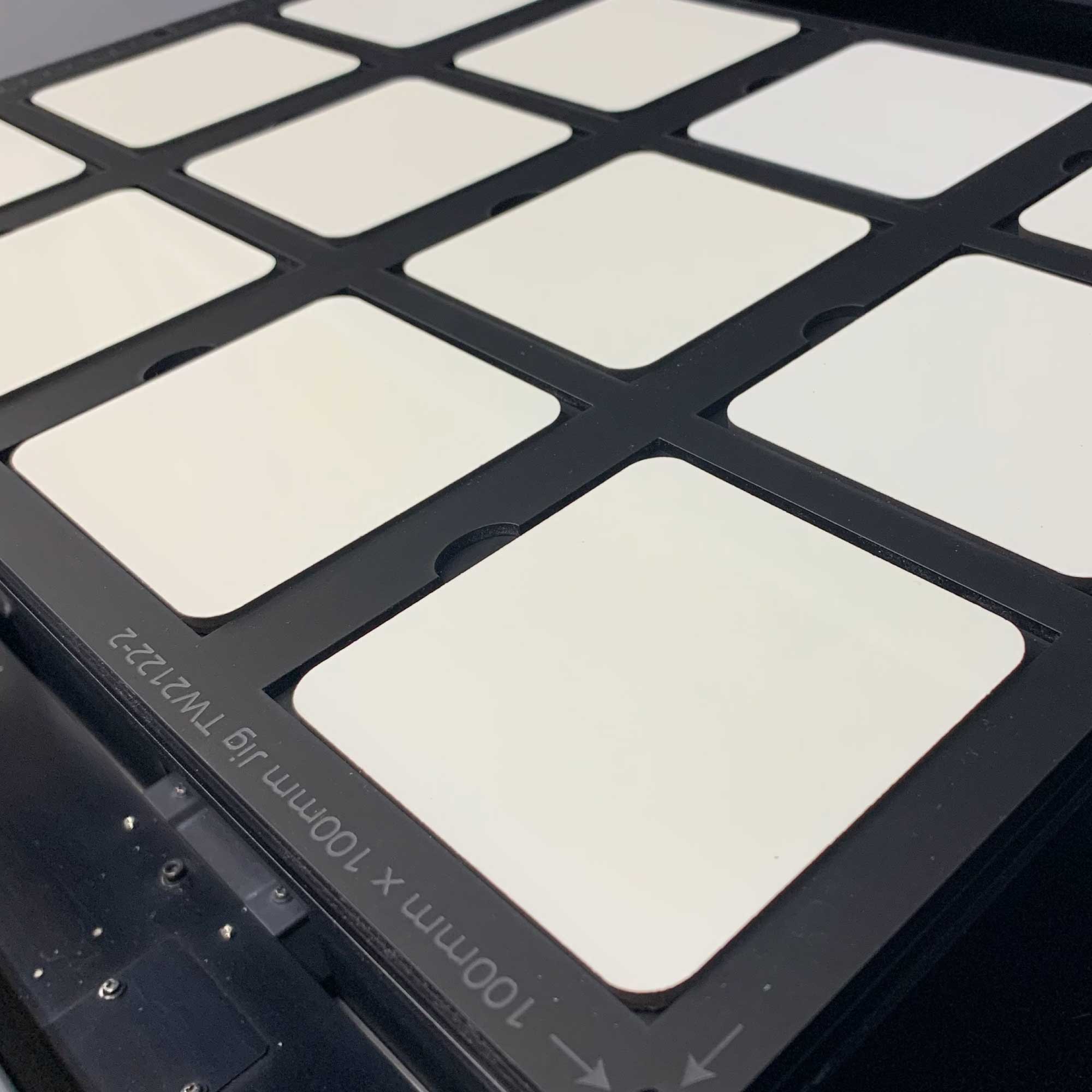 100mm / 10cm Square Printing Jig for Mimaki UJF-3042 Flatbed Printer (6 Spaces)