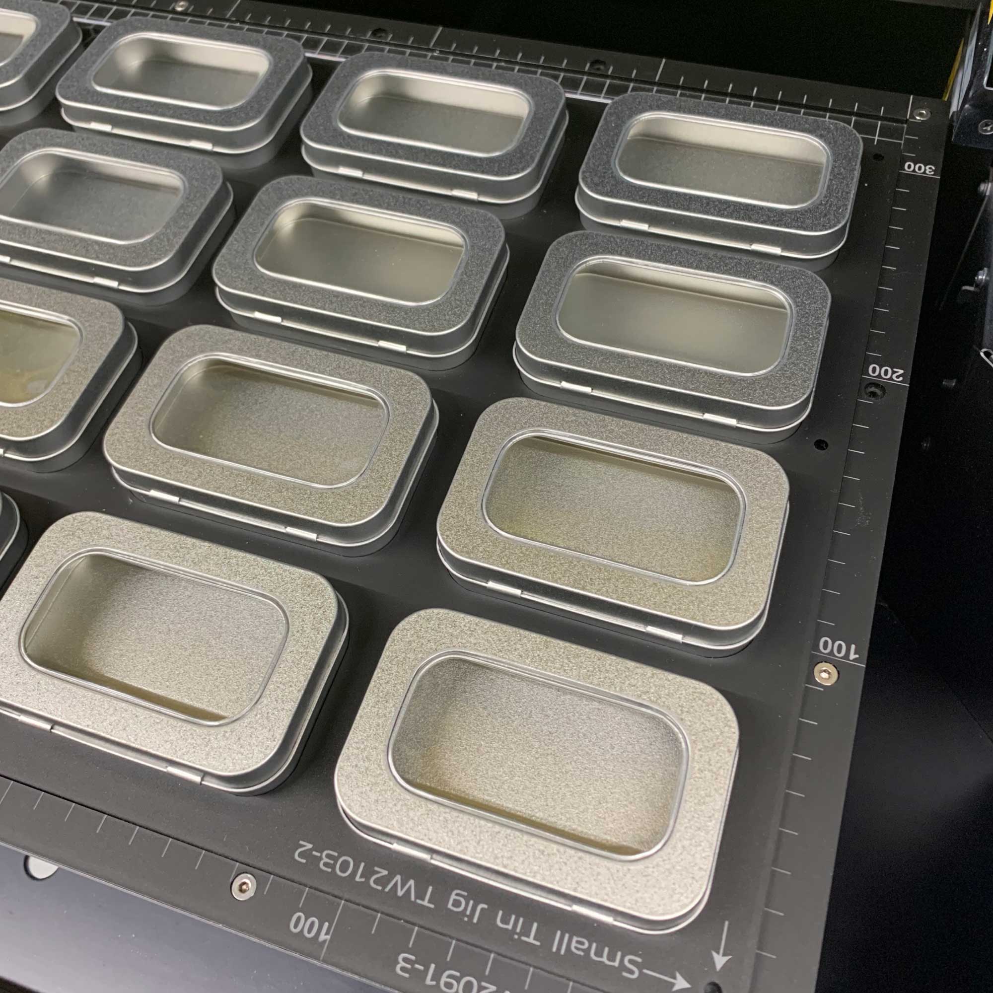 Tin Jig - 96mm x 56mm Hinged / Window Tins for A3 Flatbed Printers