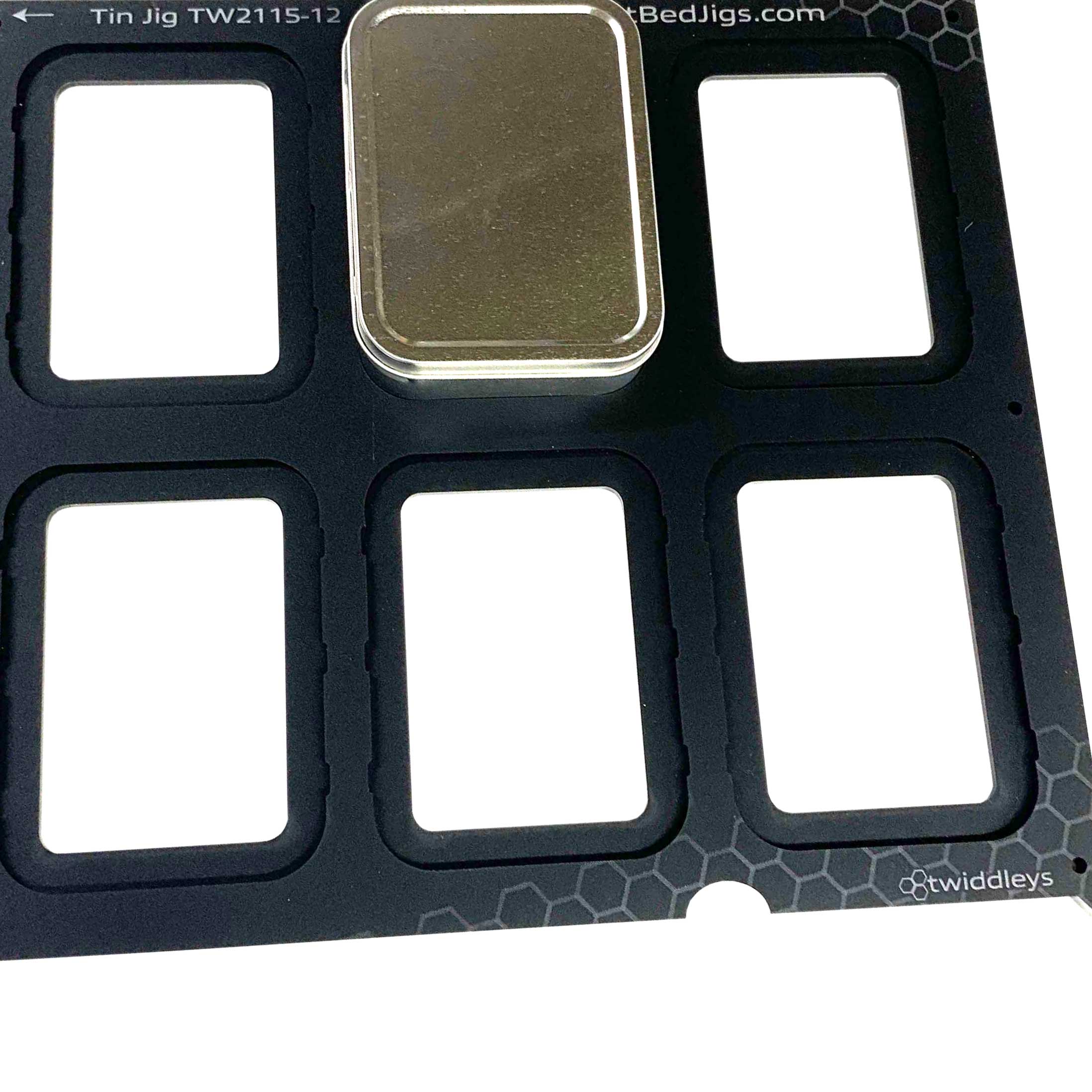 Tin Jig 'Tinware T2108' - 81mm x 110mm for Roland MO-240 Flatbed Printer Series (TBA Spaces)