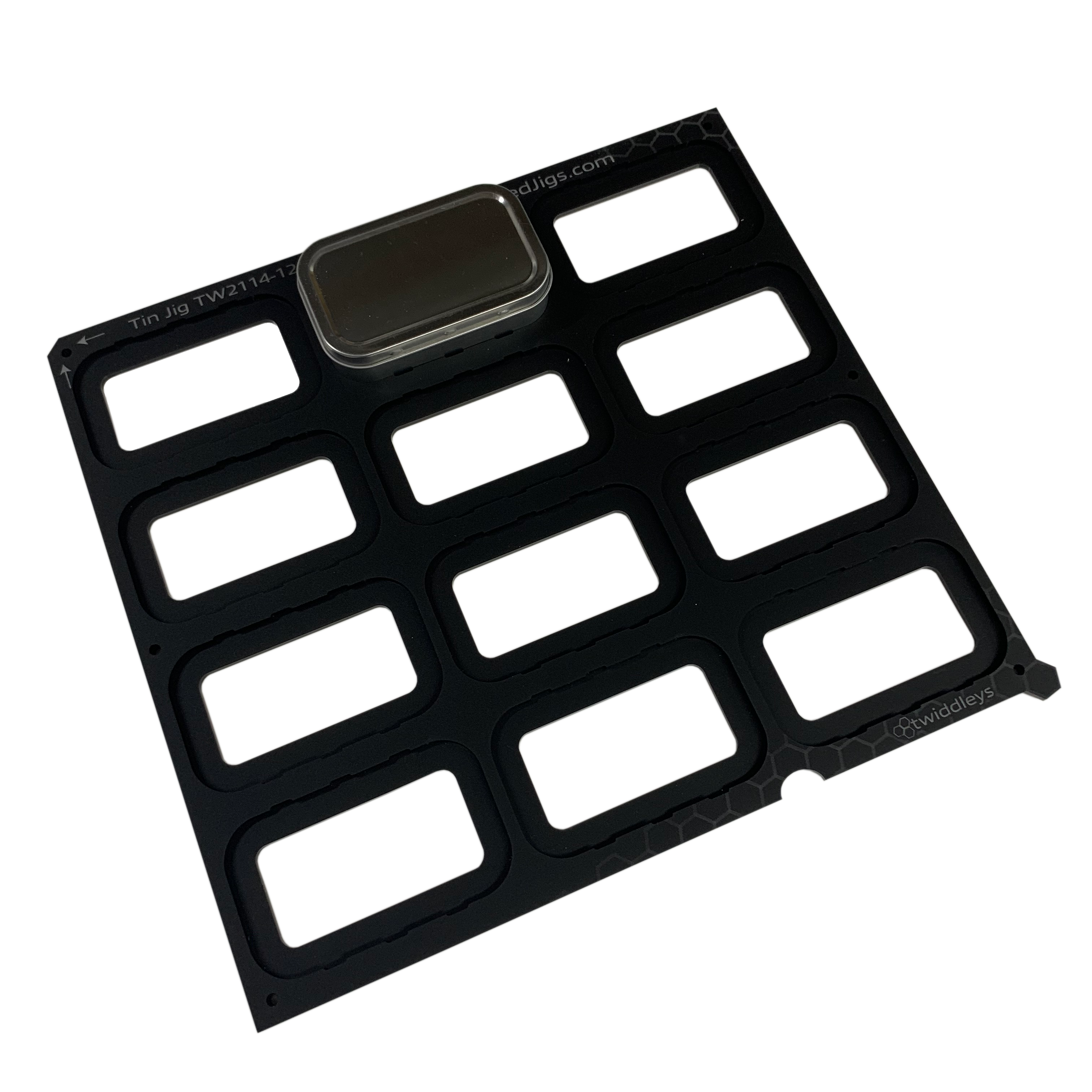 Tin Jig 'Tinware T2105' - 56mm x 94mm for Mimaki UJF-3042 Flatbed Printer (XX Spaces)