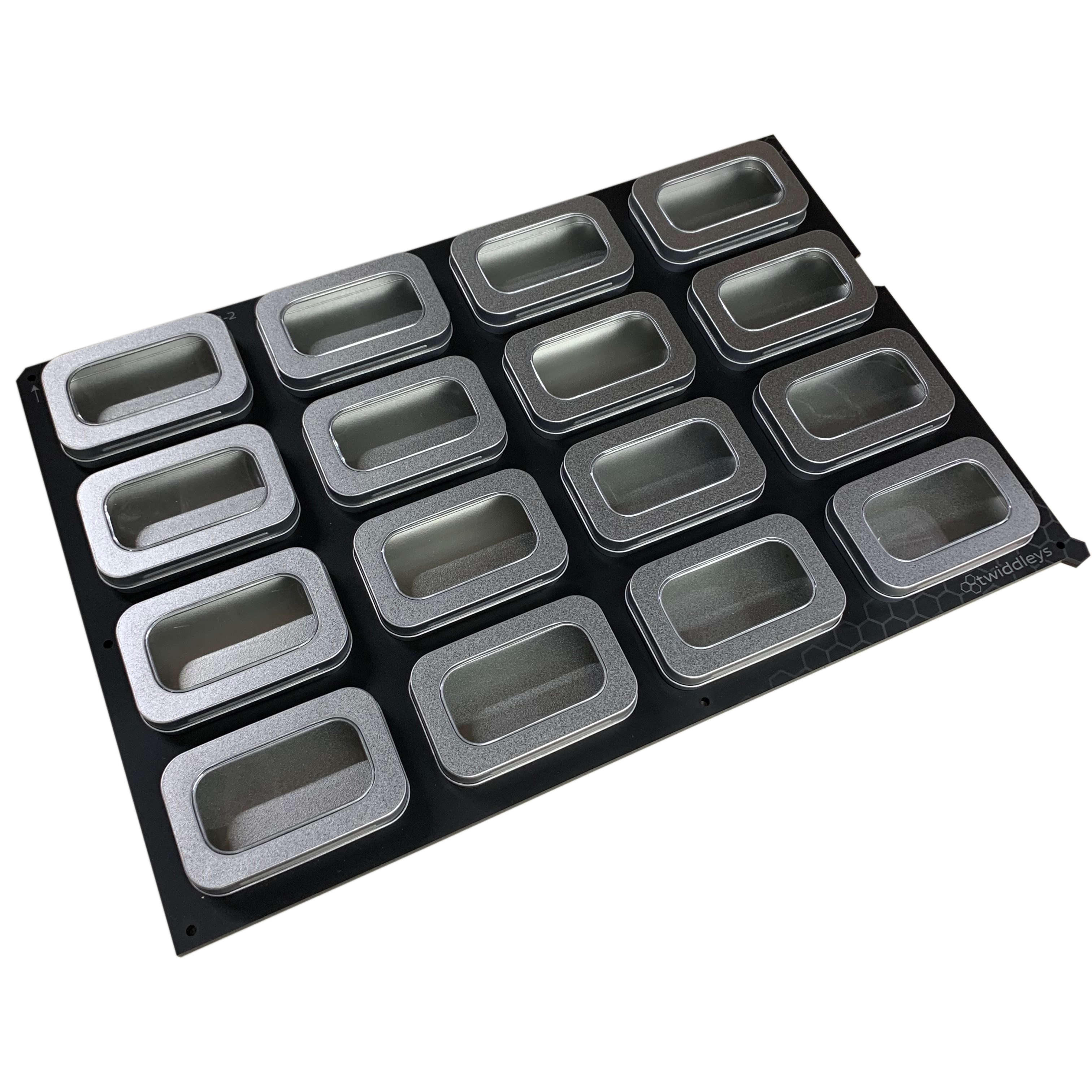 Tin Printing Jig 96mm x 56mm Tins for Mutoh XPJ-461UF Flatbed Printer (xx Spaces)