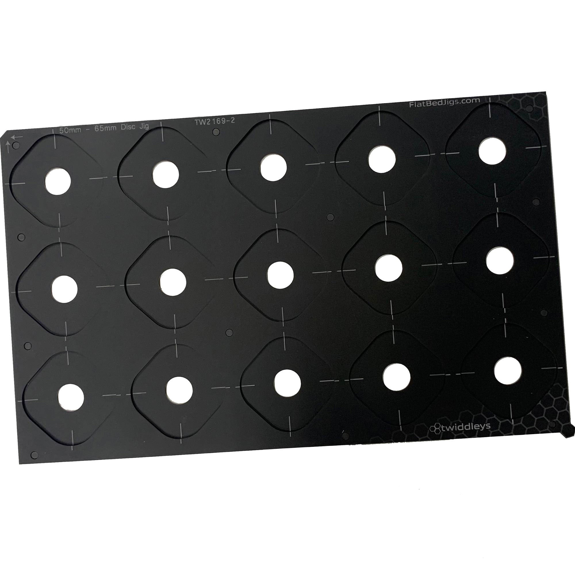Ceramic Christmas Bauble Printing Jig 50mm - 65mm Circular Discs - Roland MO-180 (xx Spaces)