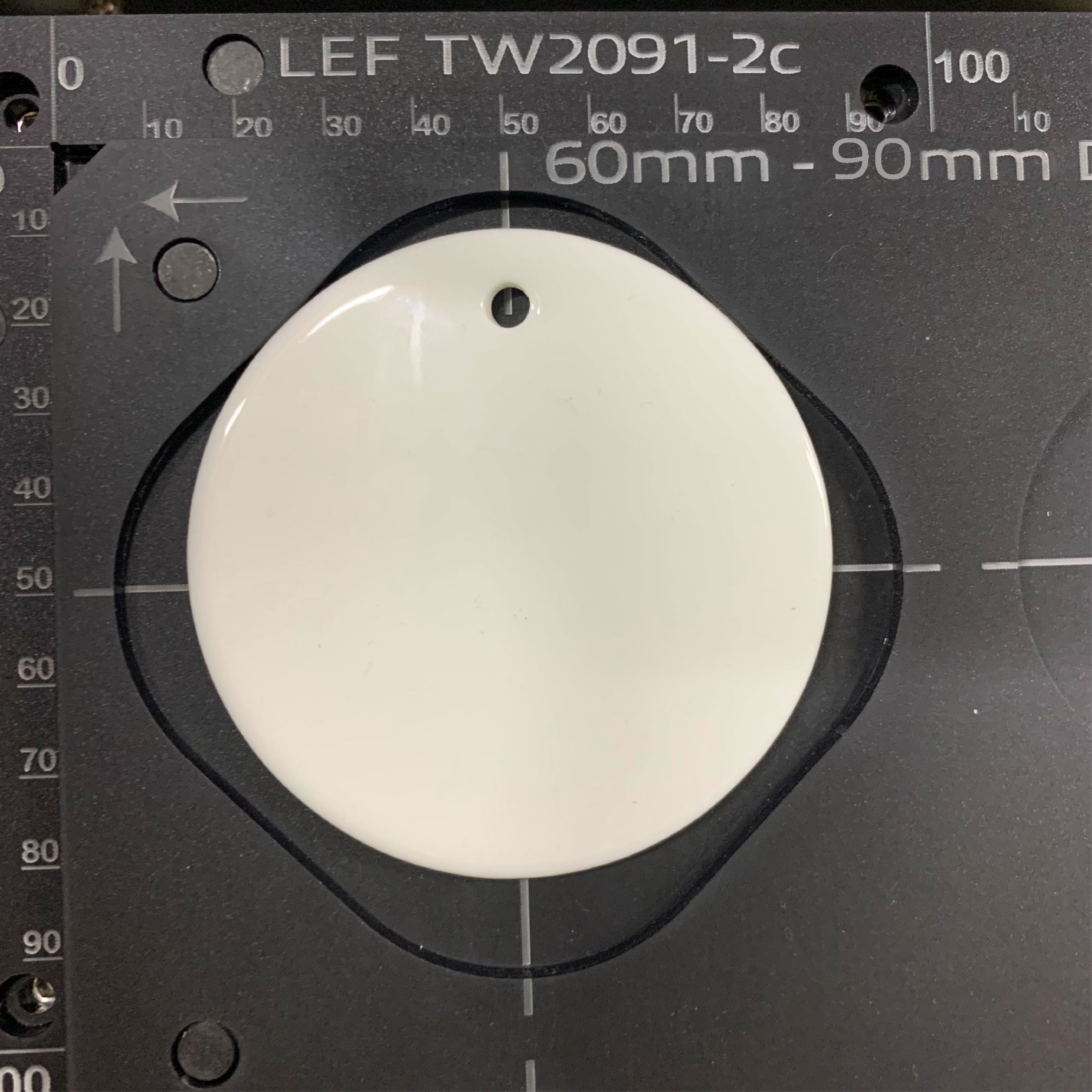 Ceramic Christmas Bauble Printing Jig 60mm - 90mm Circular Discs - Roland MO-180 (xx Spaces)