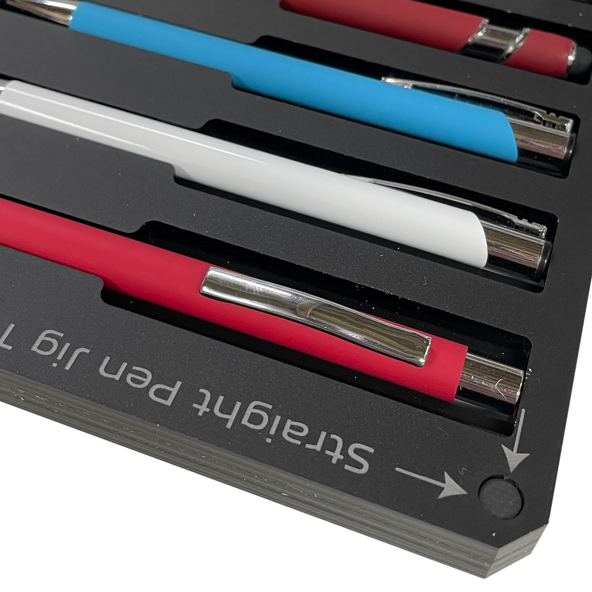 Straight Edge Pen Mini Printing Jig for any Flatbed Printer with a bed larger than 180 x 90mm (xx Printing Spaces)