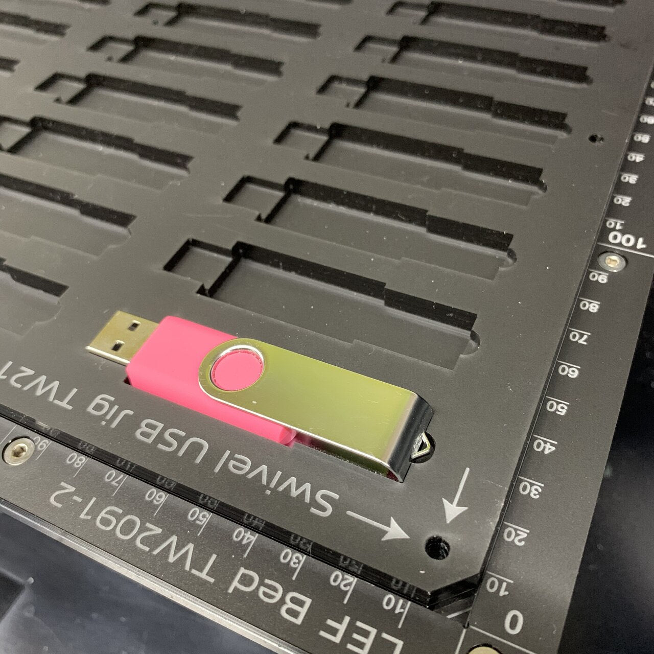 USB Swivel Memory Stick Jig for Epson SC-V1000 Flatbed Printer Series (TBA Spaces)
