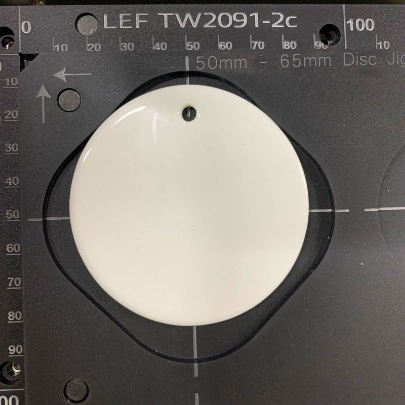 Ceramic Christmas Bauble Printing Jig for Roland LEF 12 Flatbed Printer Series: 50mm - 65mm Circular Discs (xx Spaces)