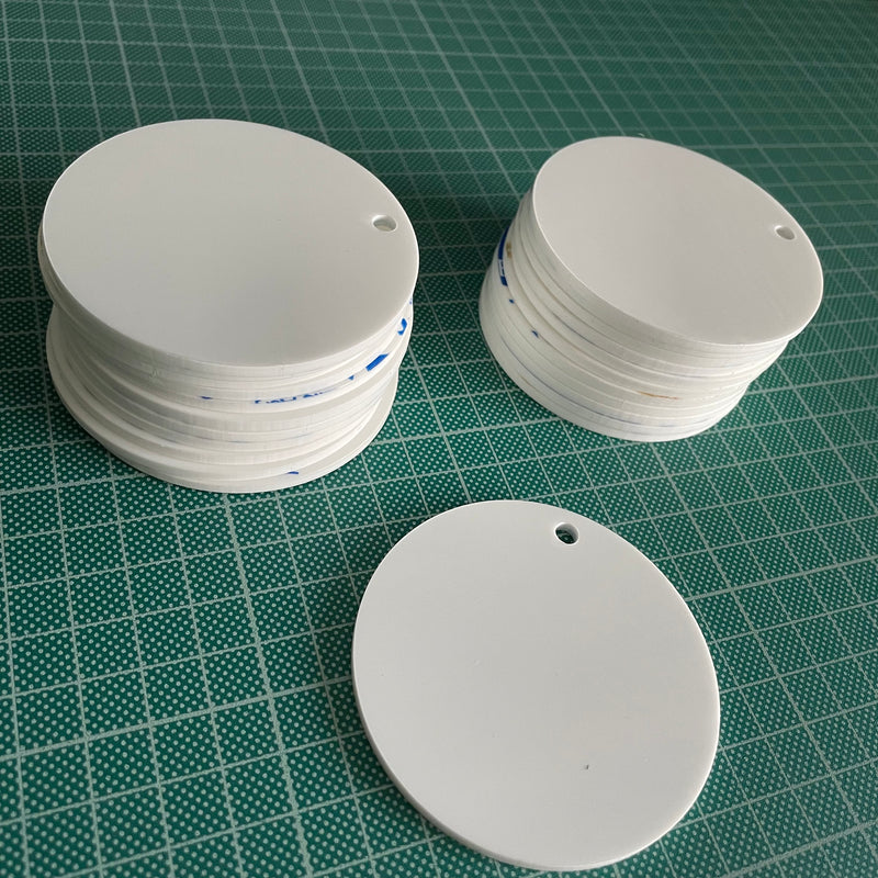 Circle Disc Blanks - 72mm / 7.2cm Circles - 3mm Acrylic Product Blanks