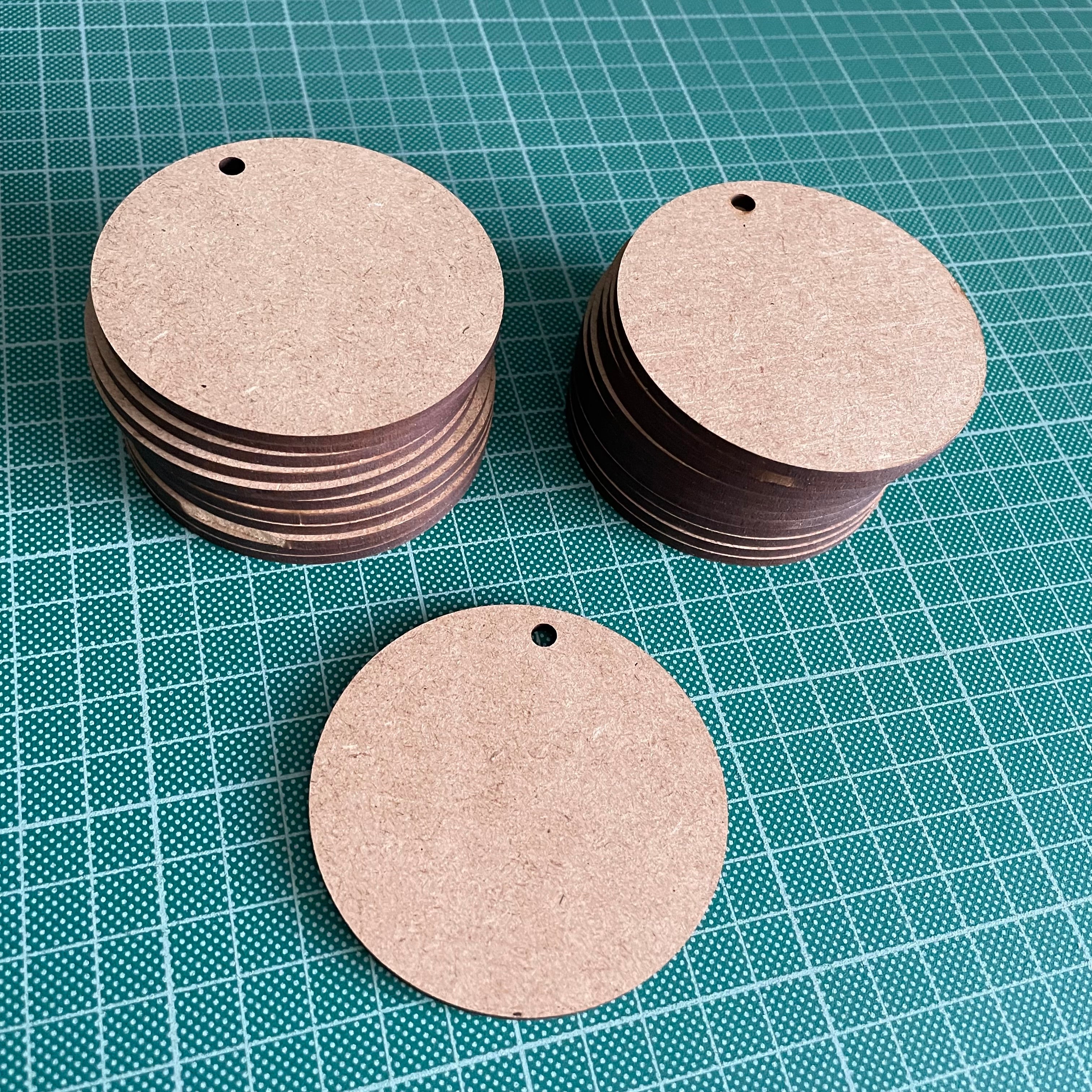 Circle Disc Blanks - 72mm / 7.2cm Circles - 3mm MDF Product Blanks