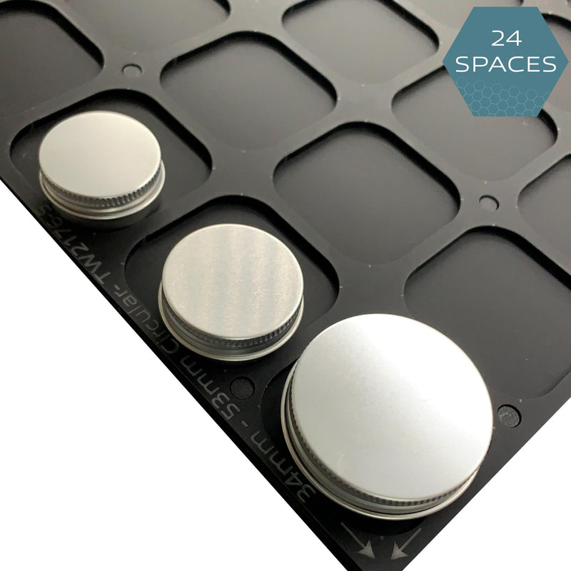 Round Object Printing Jig - 34mm - 53mm for A4 Flatbed Printers (24 Spaces)