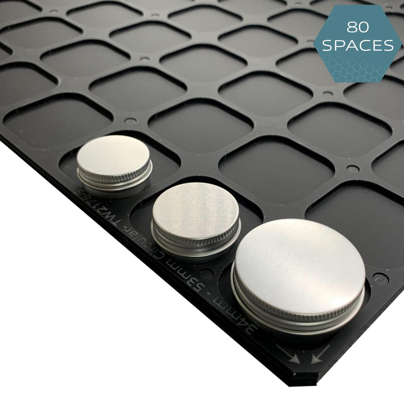 Round Object Printing Jig - 34mm - 53mm for Mutoh XPJ-661UF Flatbed Printer (80 Spaces)