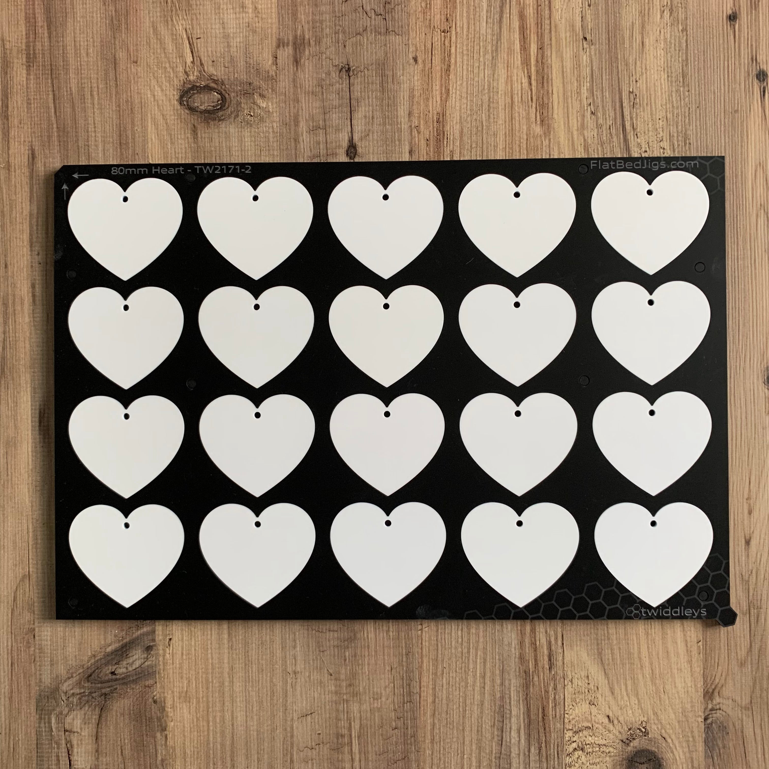 Heart Blanks - 80mm / 8cm Hearts - 3mm Acrylic Product Blanks