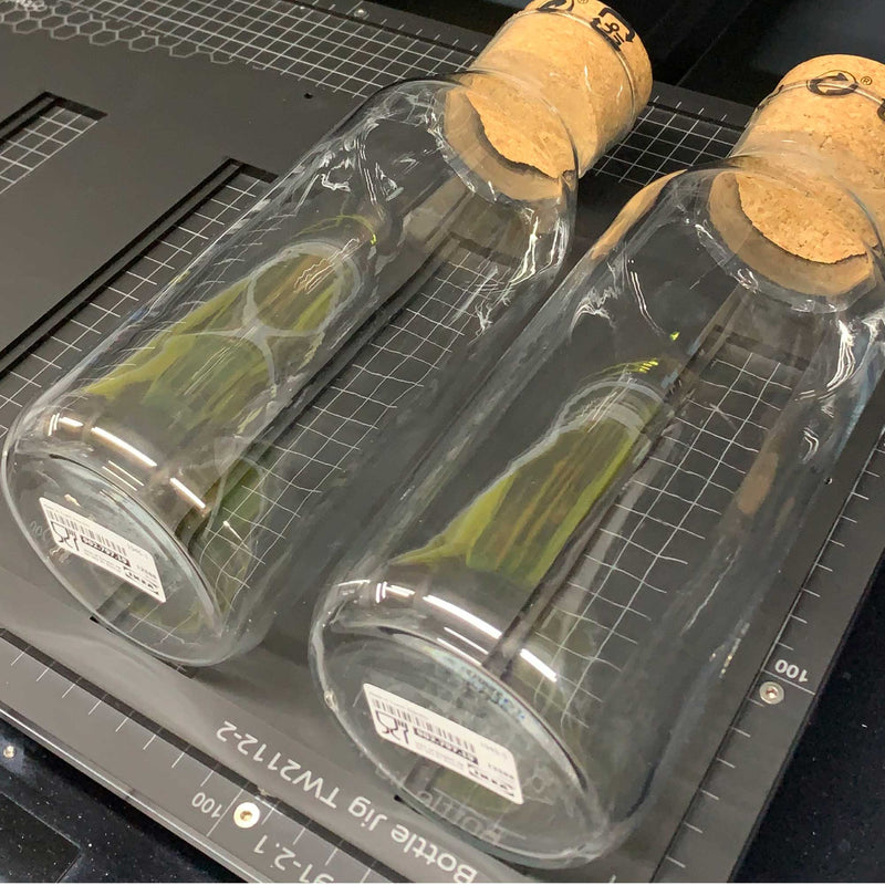 Corked Bottle Jig for Mimaki UJF-3042 Flatbed Printer (3 Spaces)