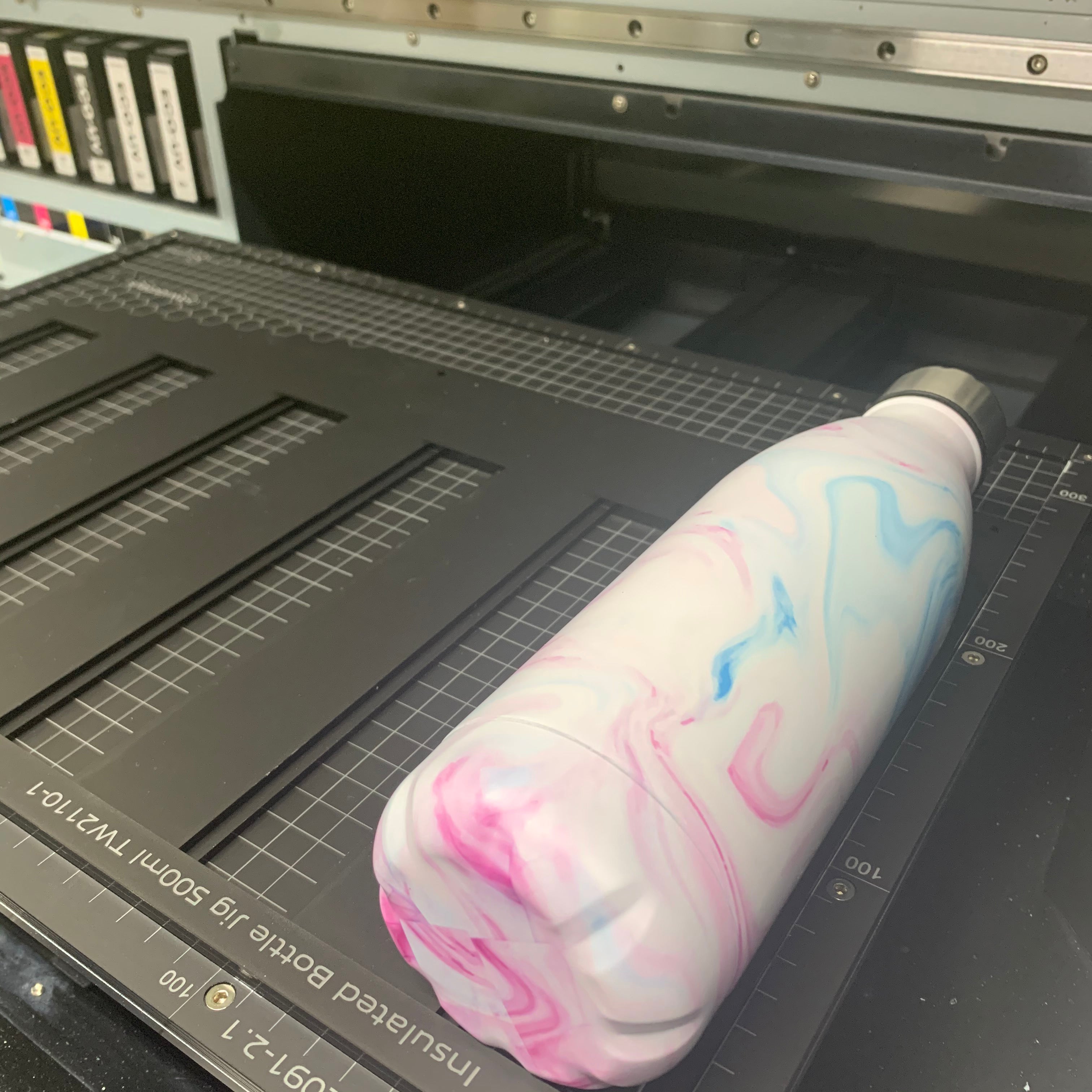 Insulated Bottle Jig for 500ml Bottles - Mutoh XPJ-661UF Flatbed Printer (xx Spaces)
