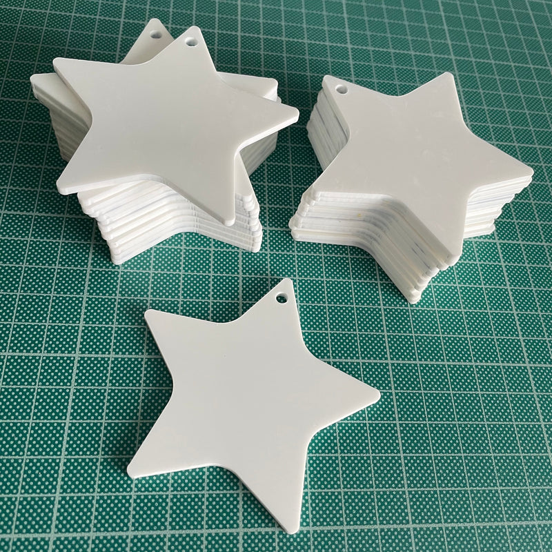 Star Blanks - 72mm / 7.2cm Stars - 3mm Acrylic Product Blanks