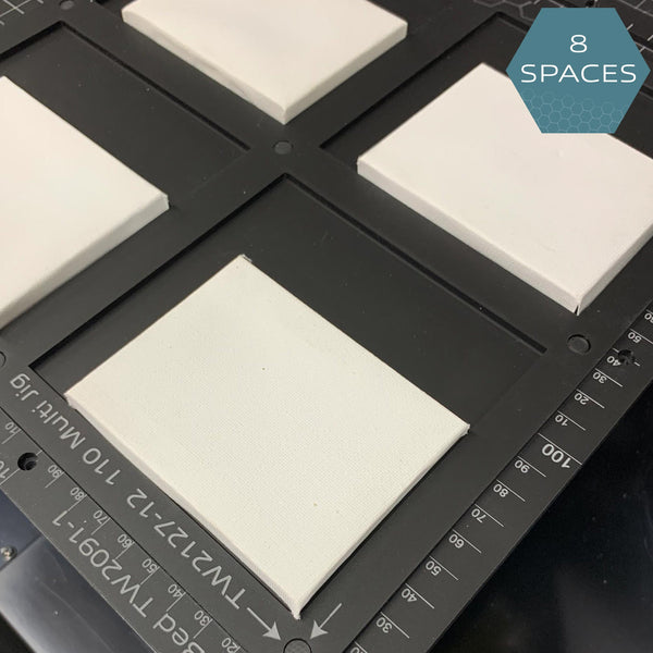 110mm / 11cm Square Printing Jig Roland LEF 200 / SF 20 Flatbed Printer (8 Spaces)