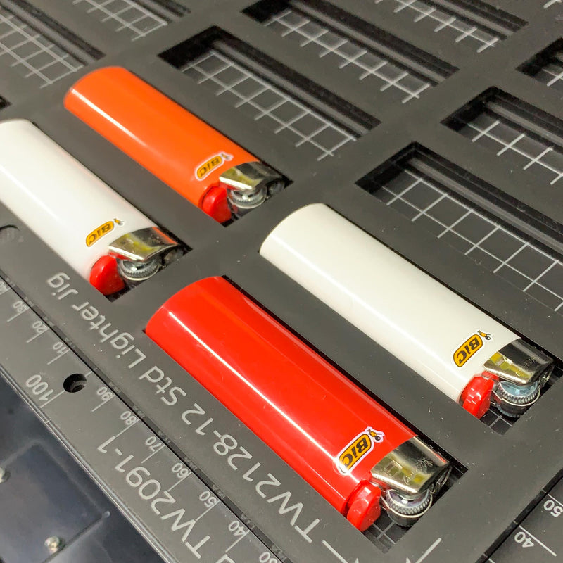 Bic Lighter Jig - Classic / Standard for Mimaki UJF-6042 Flatbed Printer (60 Spaces)
