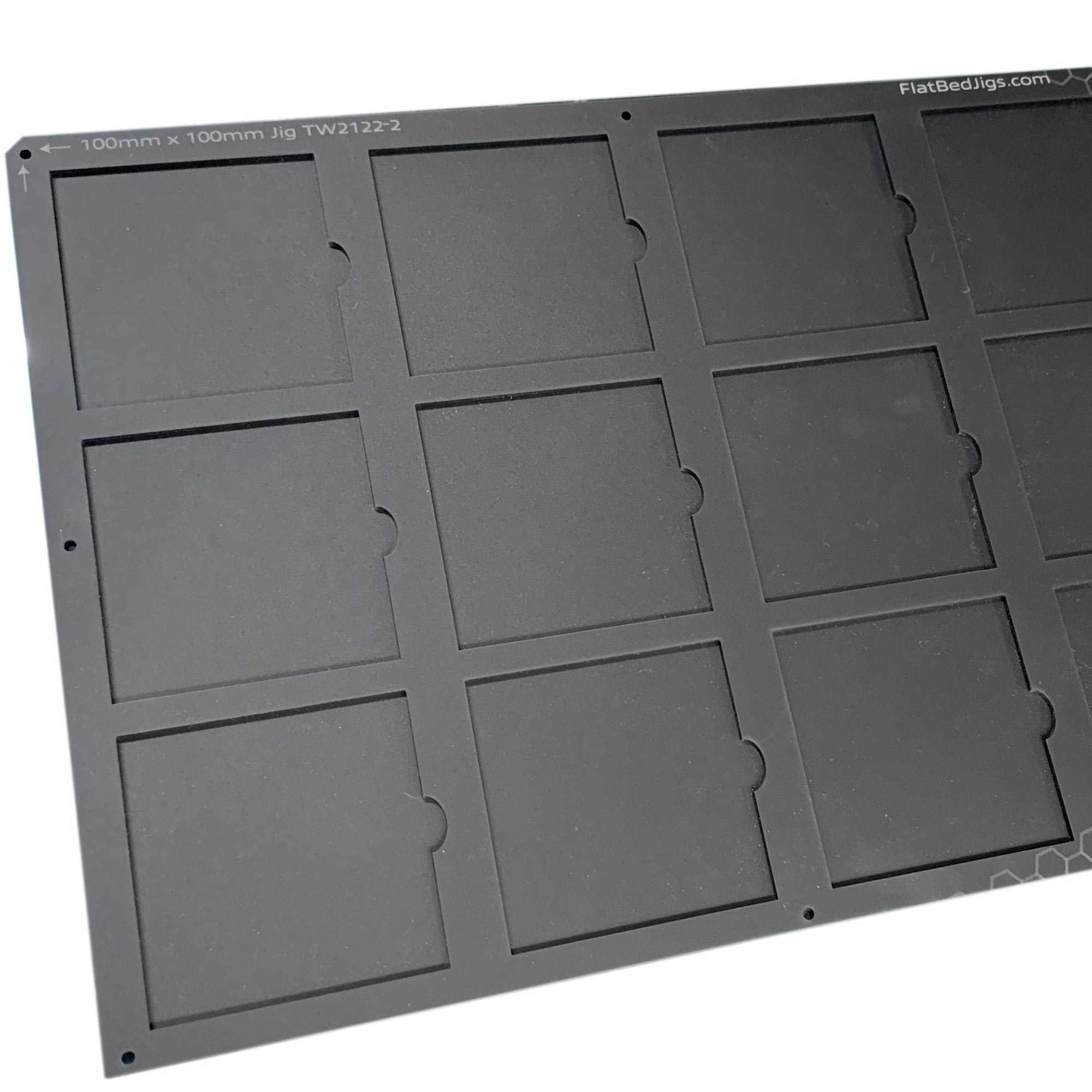 100mm / 10cm Square Printing Jig for eufyMake E1 (Standard Bed) Flatbed Printer (TBA Spaces)