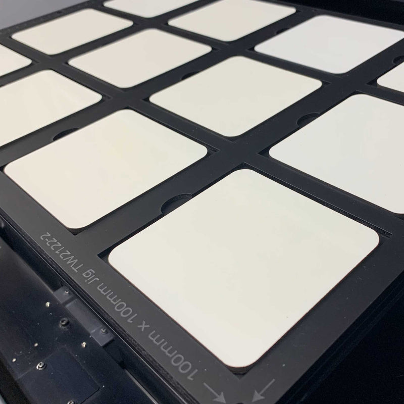 100mm / 10cm Square Printing Jig Mutoh XPJ-661UF Flatbed Printer (xx Spaces)